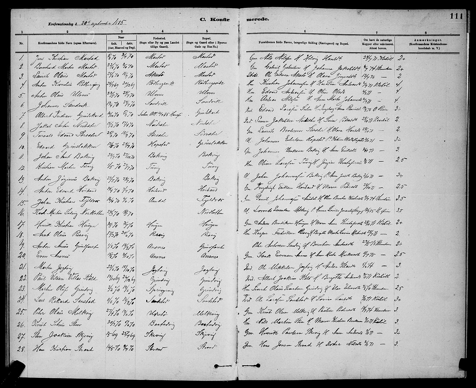 Ministerialprotokoller, klokkerbøker og fødselsregistre - Sør-Trøndelag, SAT/A-1456/637/L0562: Parish register (copy) no. 637C03, 1883-1898, p. 111