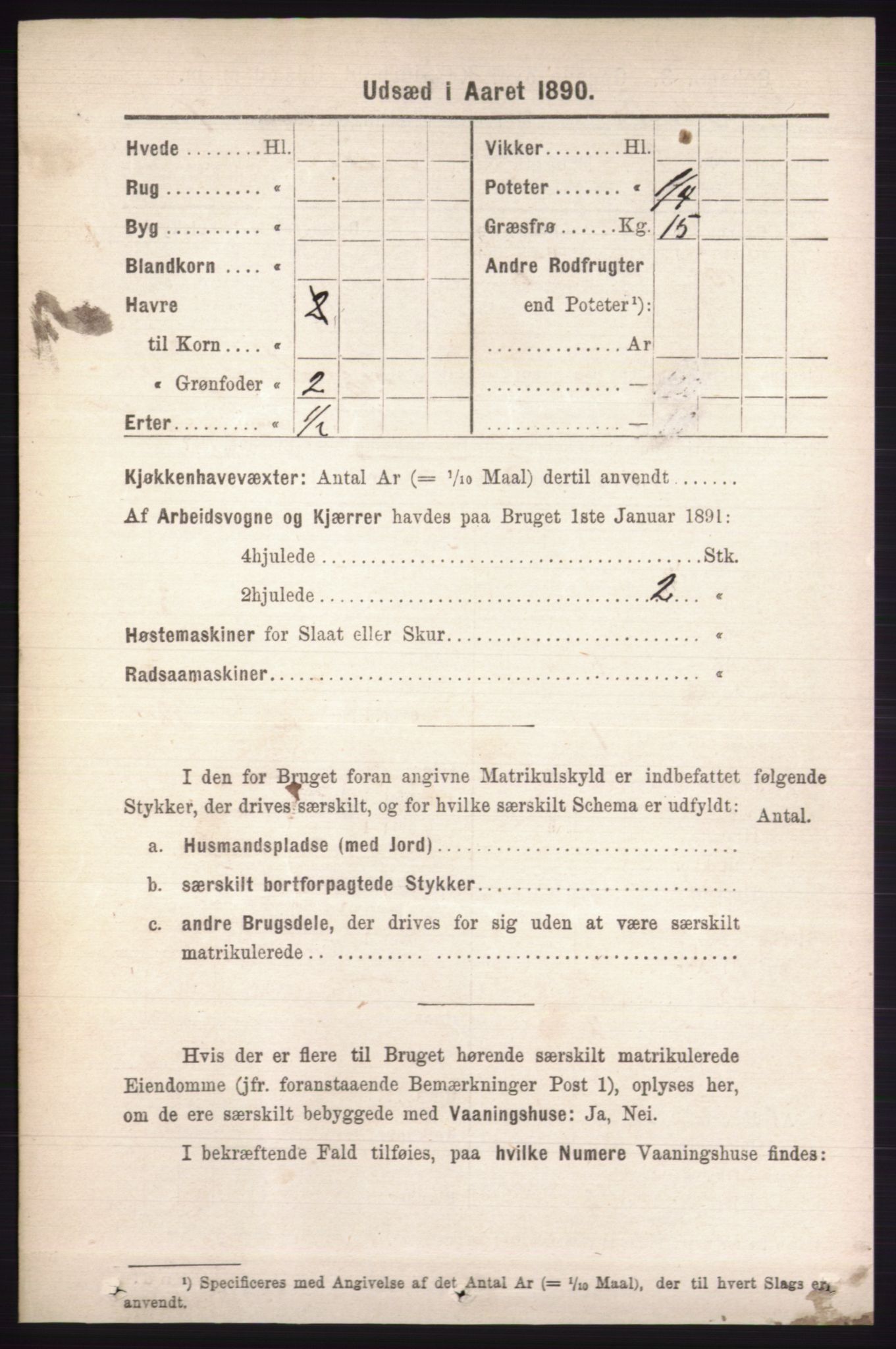 RA, 1891 census for 0438 Lille Elvedalen, 1891, p. 4527