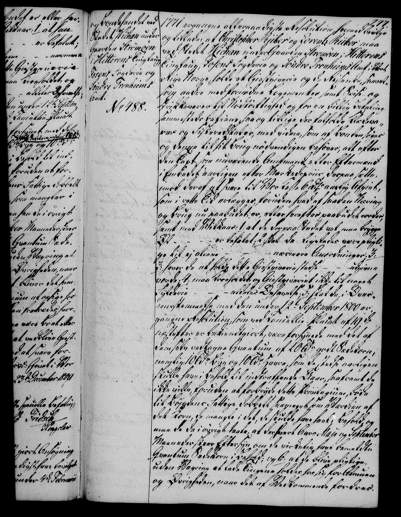 Rentekammeret, Kammerkanselliet, AV/RA-EA-3111/G/Gg/Gga/L0019: Norsk ekspedisjonsprotokoll med register (merket RK 53.19), 1807-1810, p. 277