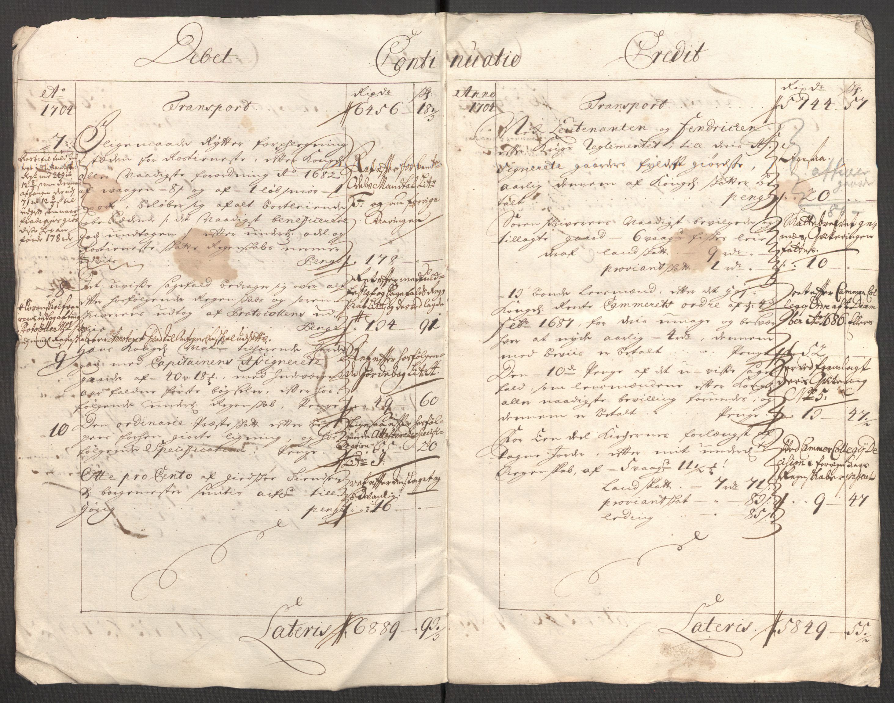 Rentekammeret inntil 1814, Reviderte regnskaper, Fogderegnskap, AV/RA-EA-4092/R54/L3560: Fogderegnskap Sunnmøre, 1704-1705, p. 6