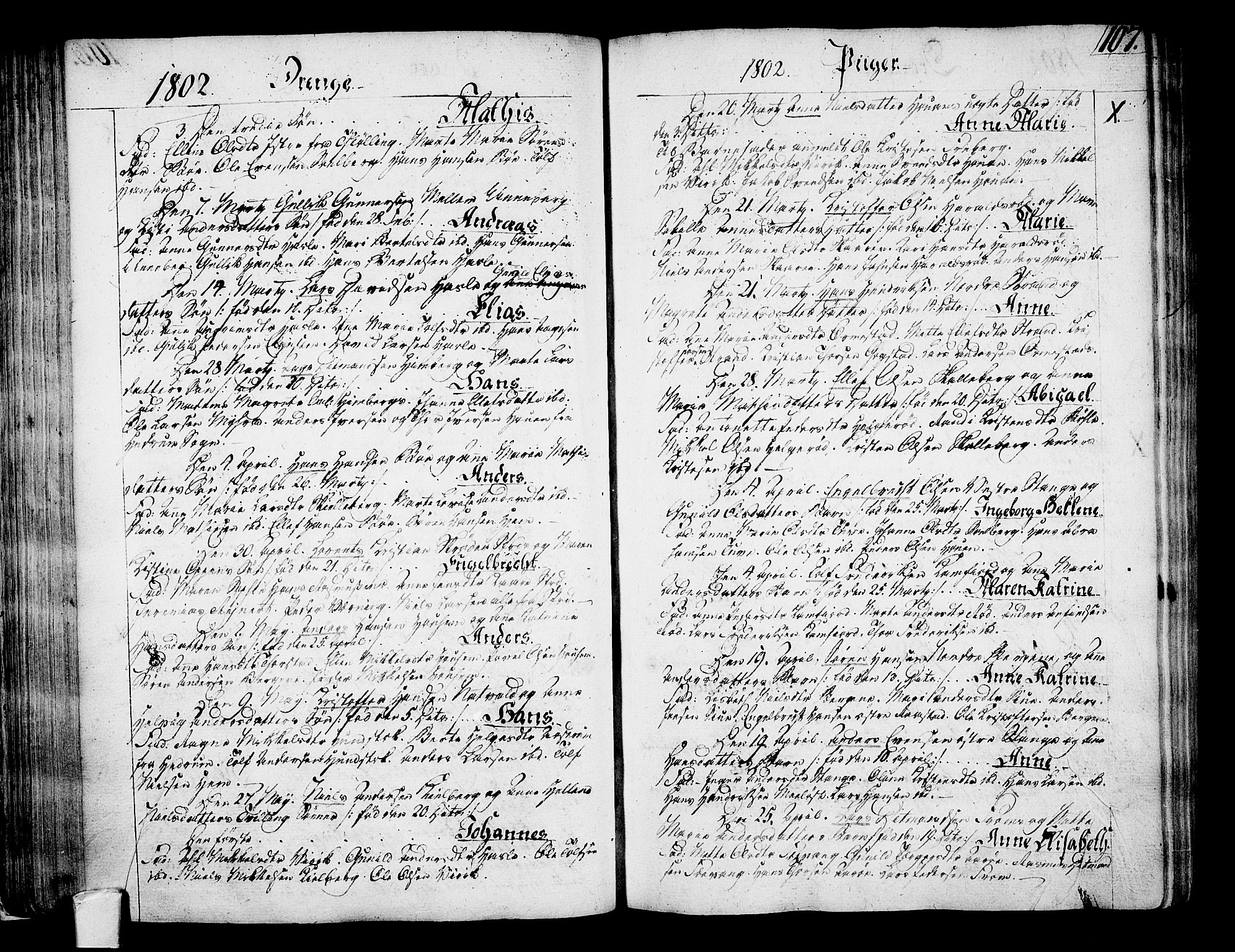 Sandar kirkebøker, SAKO/A-243/F/Fa/L0003: Parish register (official) no. 3, 1789-1814, p. 107