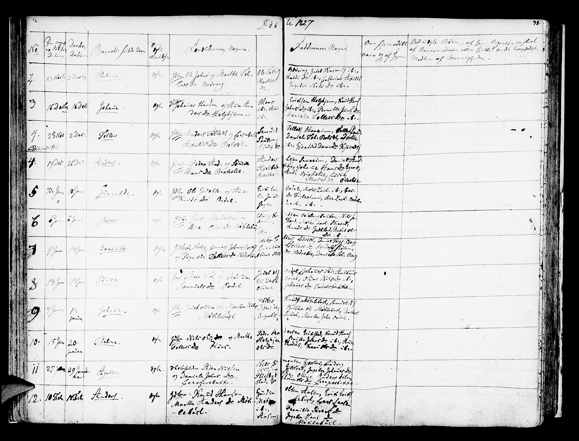 Jølster sokneprestembete, AV/SAB-A-80701/H/Haa/Haaa/L0008: Parish register (official) no. A 8, 1821-1833, p. 38