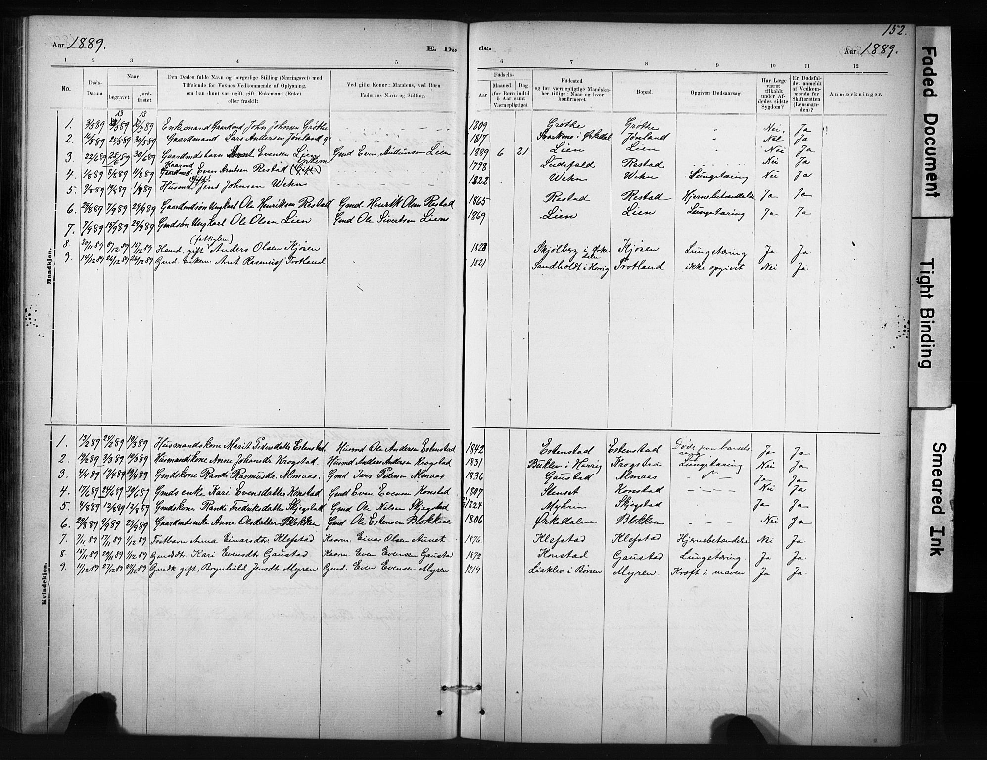Ministerialprotokoller, klokkerbøker og fødselsregistre - Sør-Trøndelag, SAT/A-1456/694/L1127: Parish register (official) no. 694A01, 1887-1905, p. 152