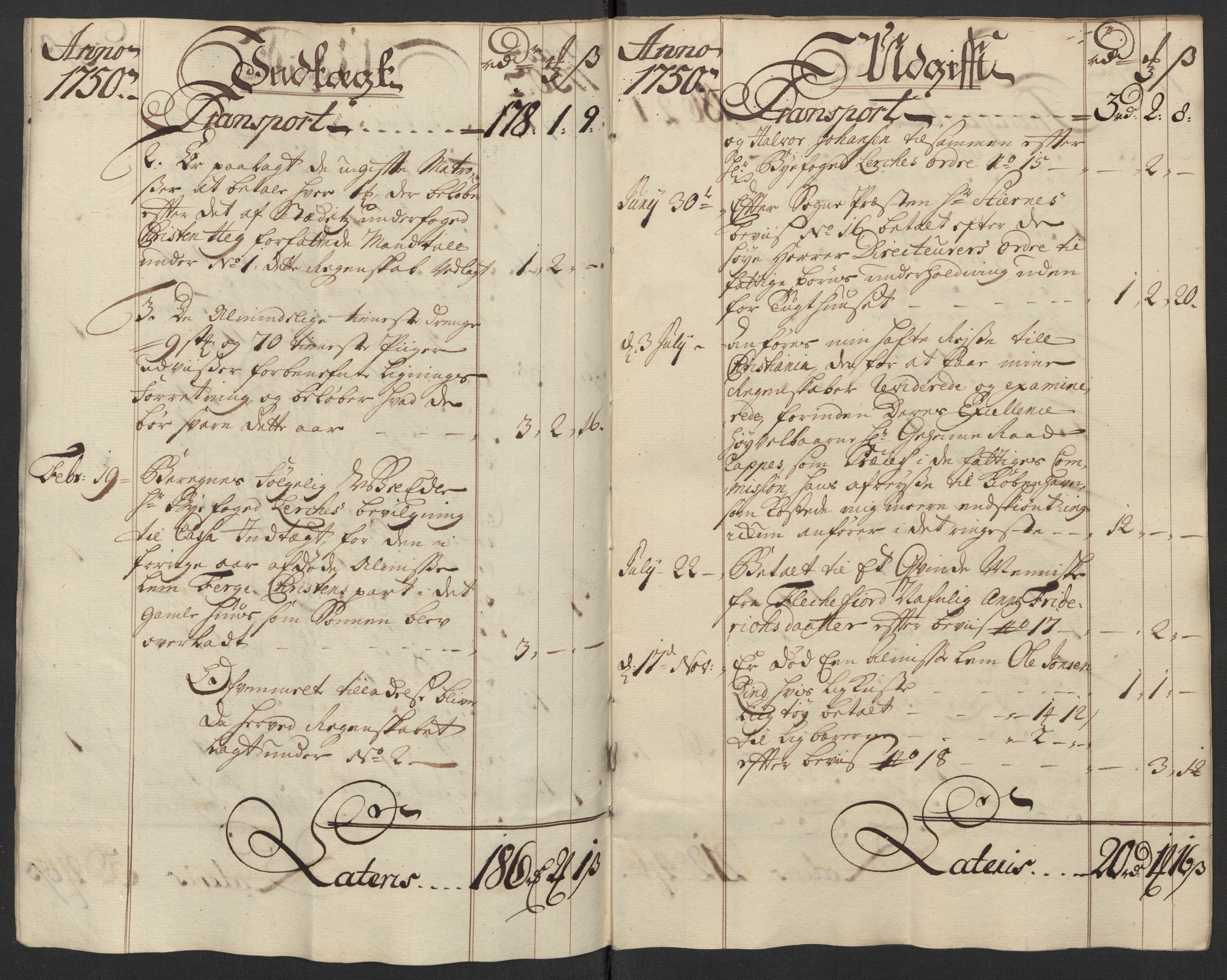 Kristiania tukthus, AV/SAO-A-10644/A/Ad/Adb/L0011: Innkomne skriv, rapporter og regnskap, 1742-1783, p. 61