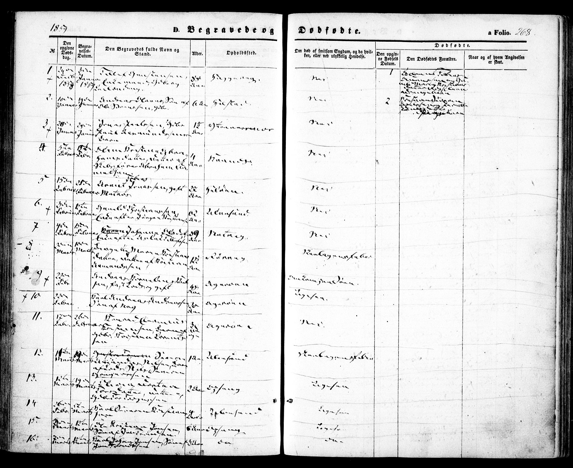 Høvåg sokneprestkontor, SAK/1111-0025/F/Fa/L0004: Parish register (official) no. A 4, 1859-1877, p. 268