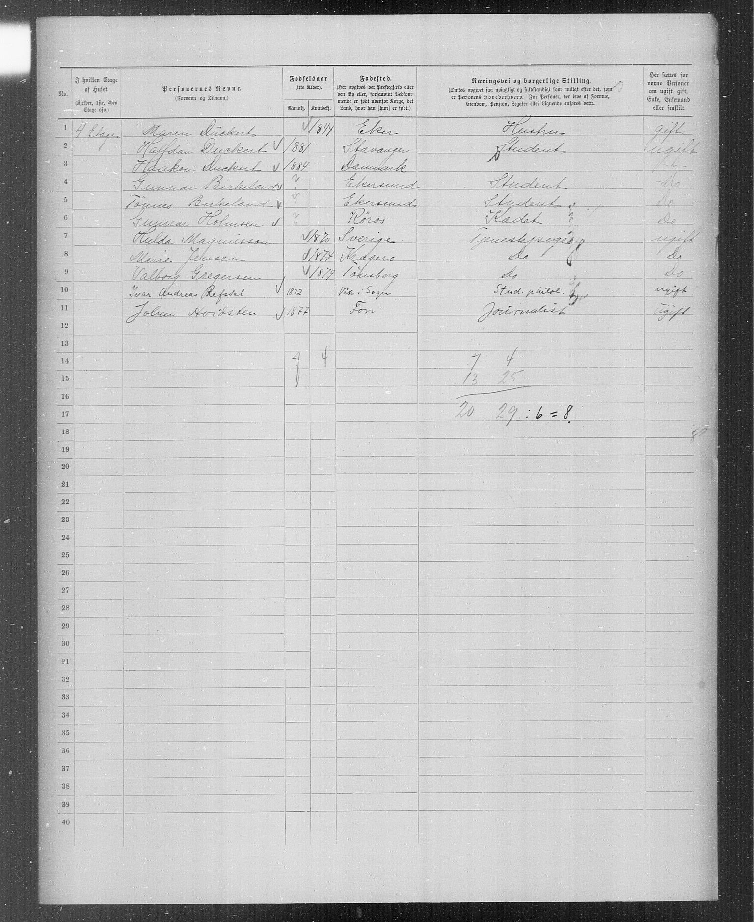 OBA, Municipal Census 1899 for Kristiania, 1899, p. 2439