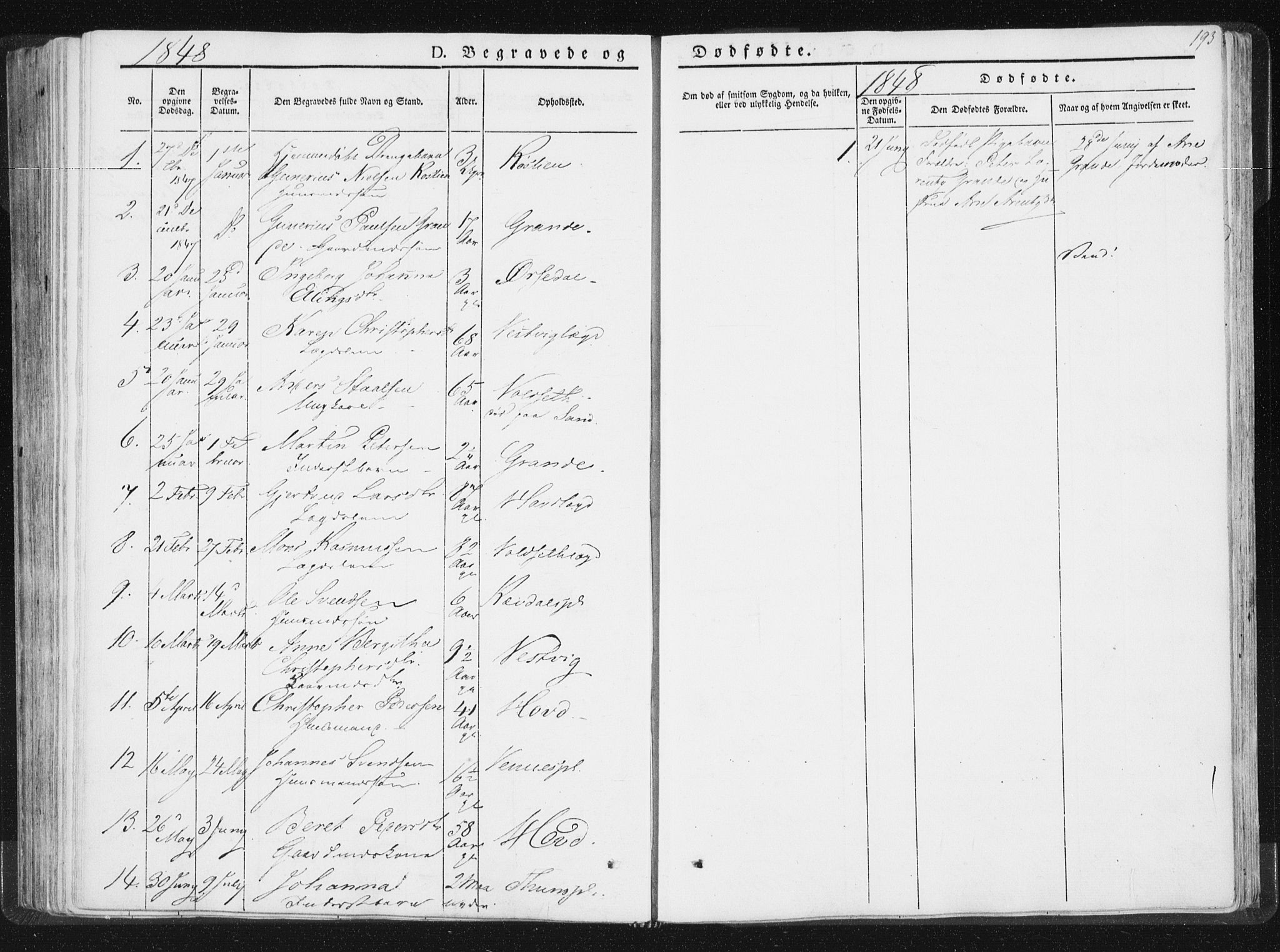 Ministerialprotokoller, klokkerbøker og fødselsregistre - Nord-Trøndelag, SAT/A-1458/744/L0418: Parish register (official) no. 744A02, 1843-1866, p. 193