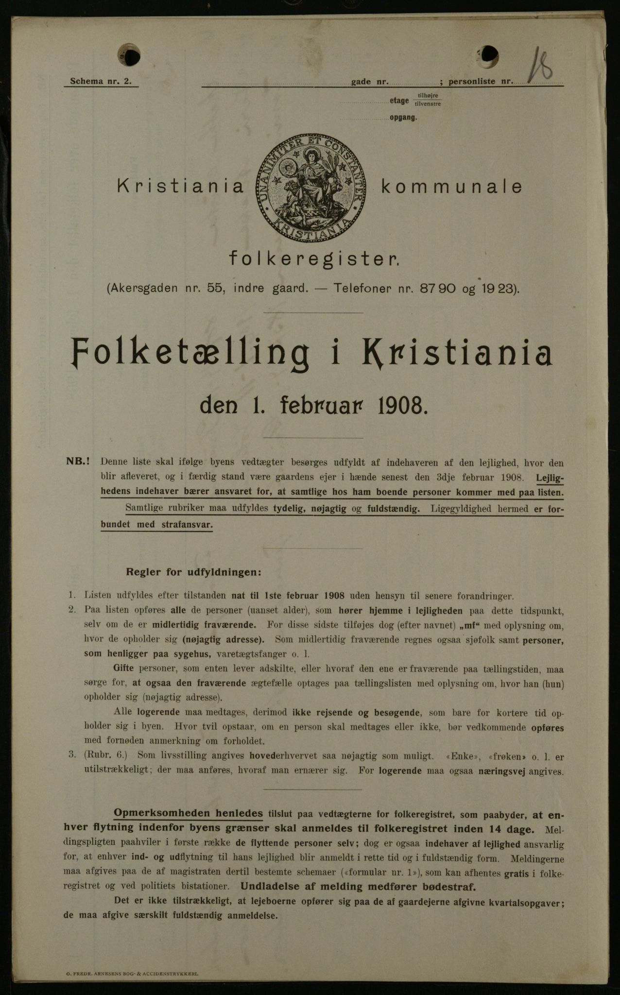 OBA, Municipal Census 1908 for Kristiania, 1908, p. 1935