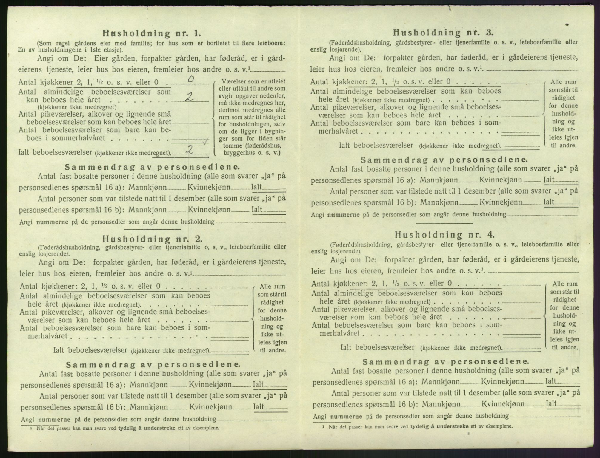 SAK, 1920 census for Laudal, 1920, p. 393