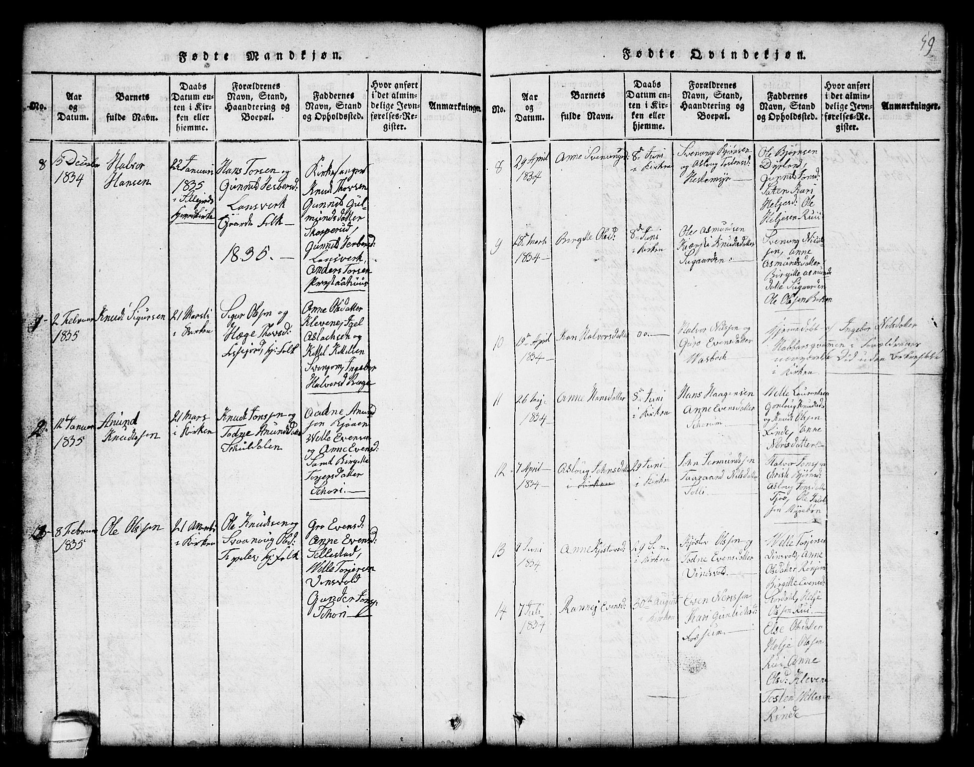 Seljord kirkebøker, SAKO/A-20/G/Gc/L0001: Parish register (copy) no. III 1, 1815-1849, p. 59