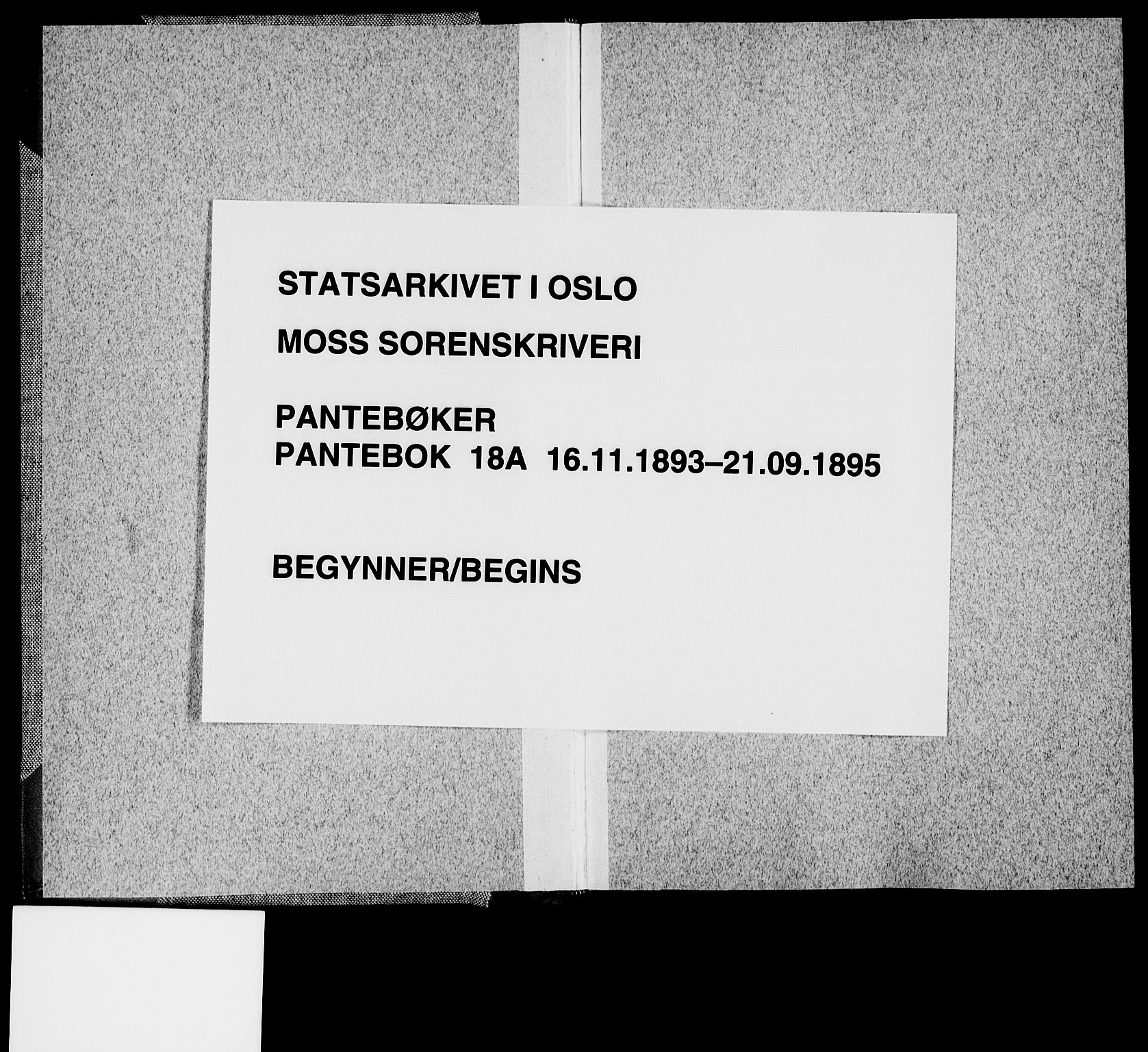 Moss sorenskriveri, SAO/A-10168: Mortgage book no. 18a, 1893-1895