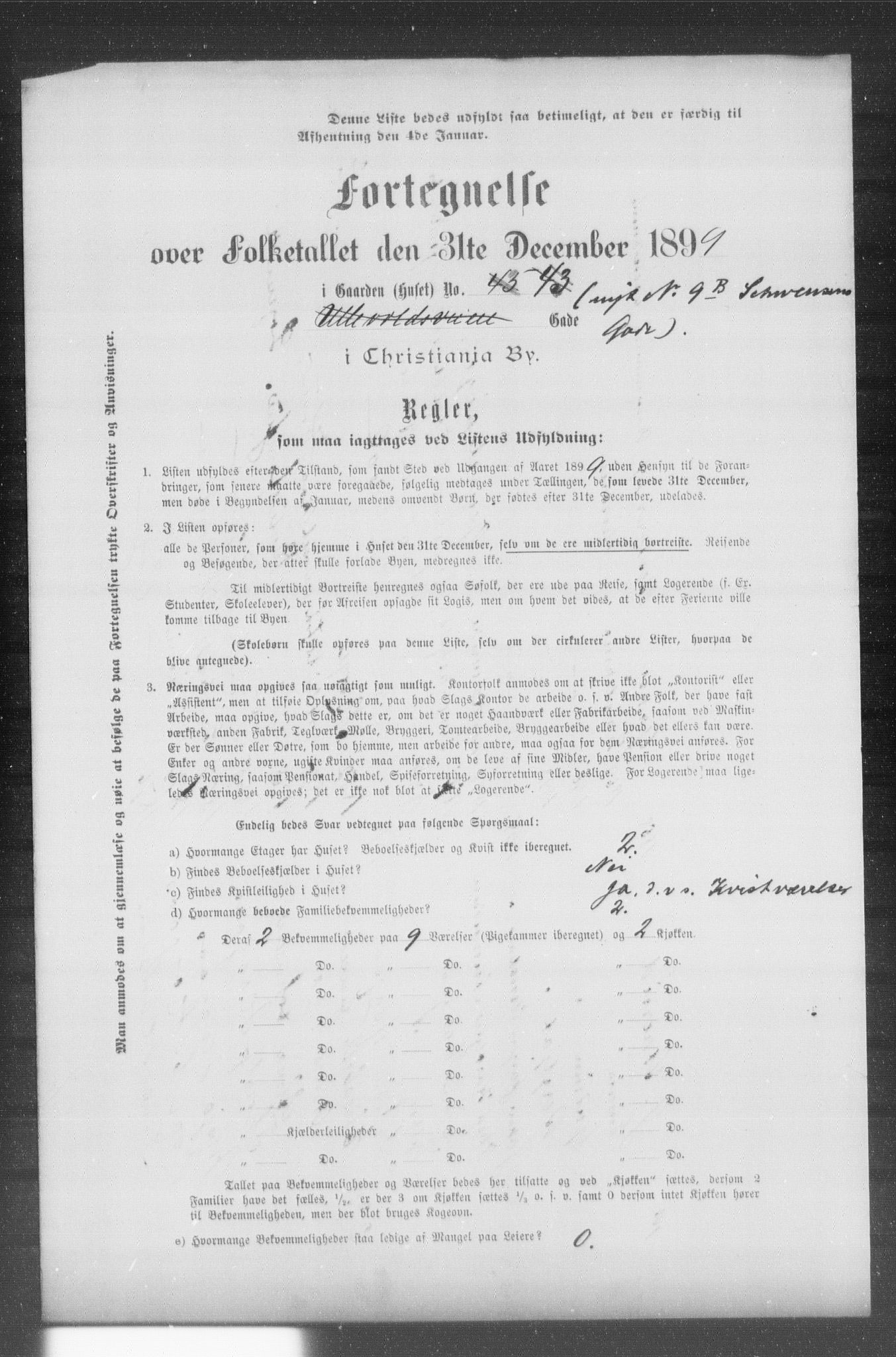 OBA, Municipal Census 1899 for Kristiania, 1899, p. 12100