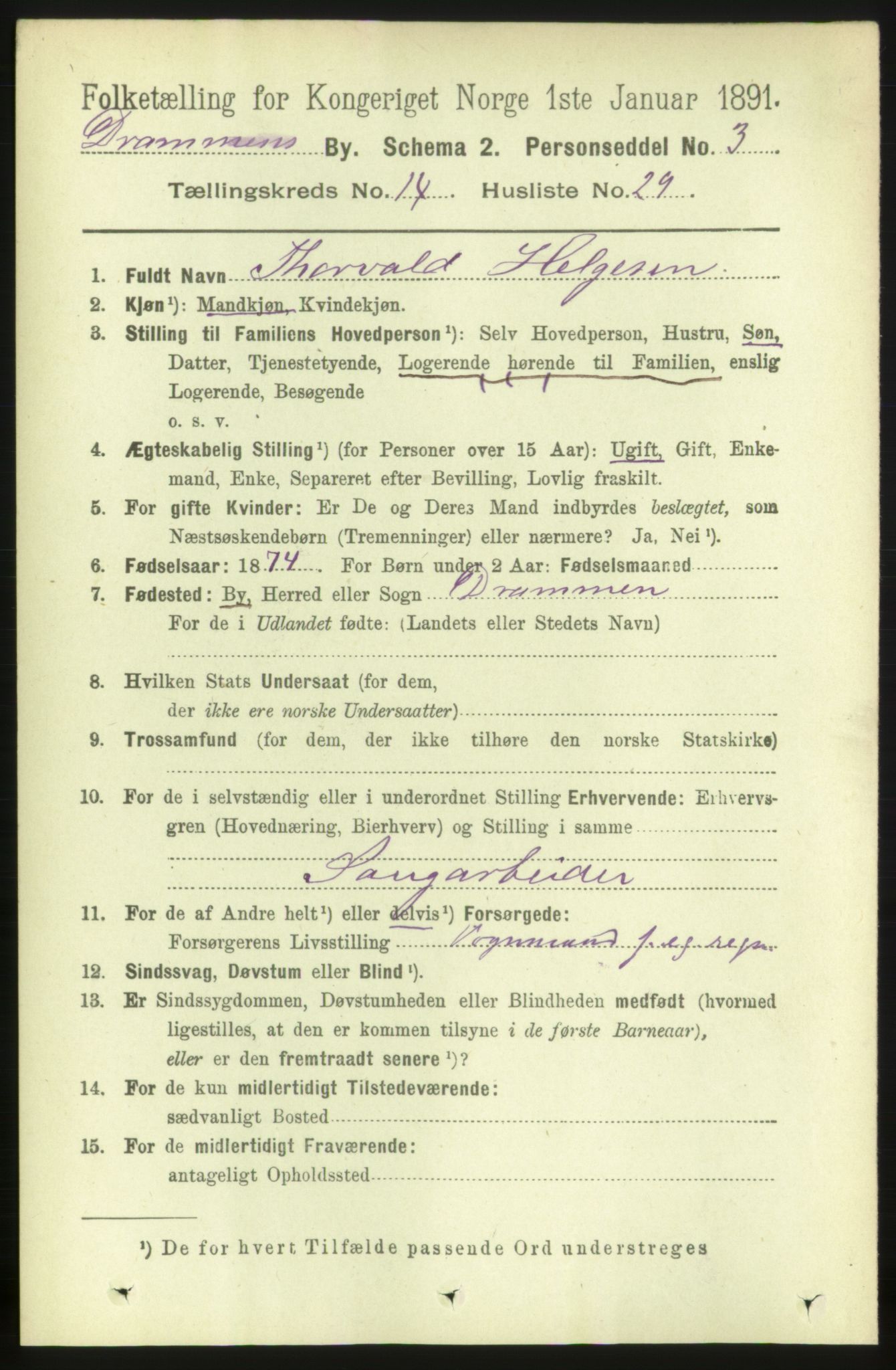 RA, 1891 census for 0602 Drammen, 1891, p. 10402