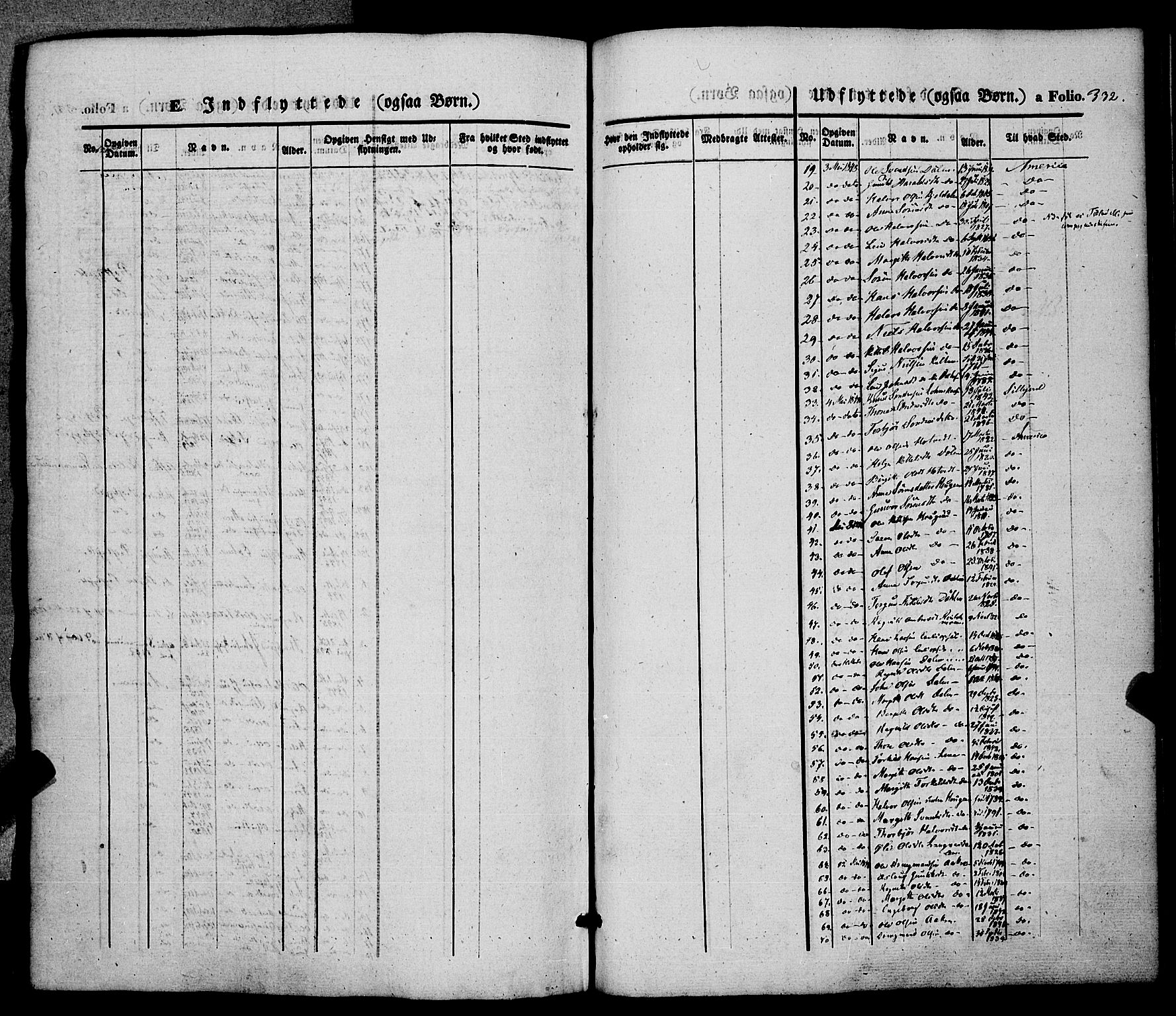 Hjartdal kirkebøker, AV/SAKO-A-270/F/Fa/L0008: Parish register (official) no. I 8, 1844-1859, p. 332