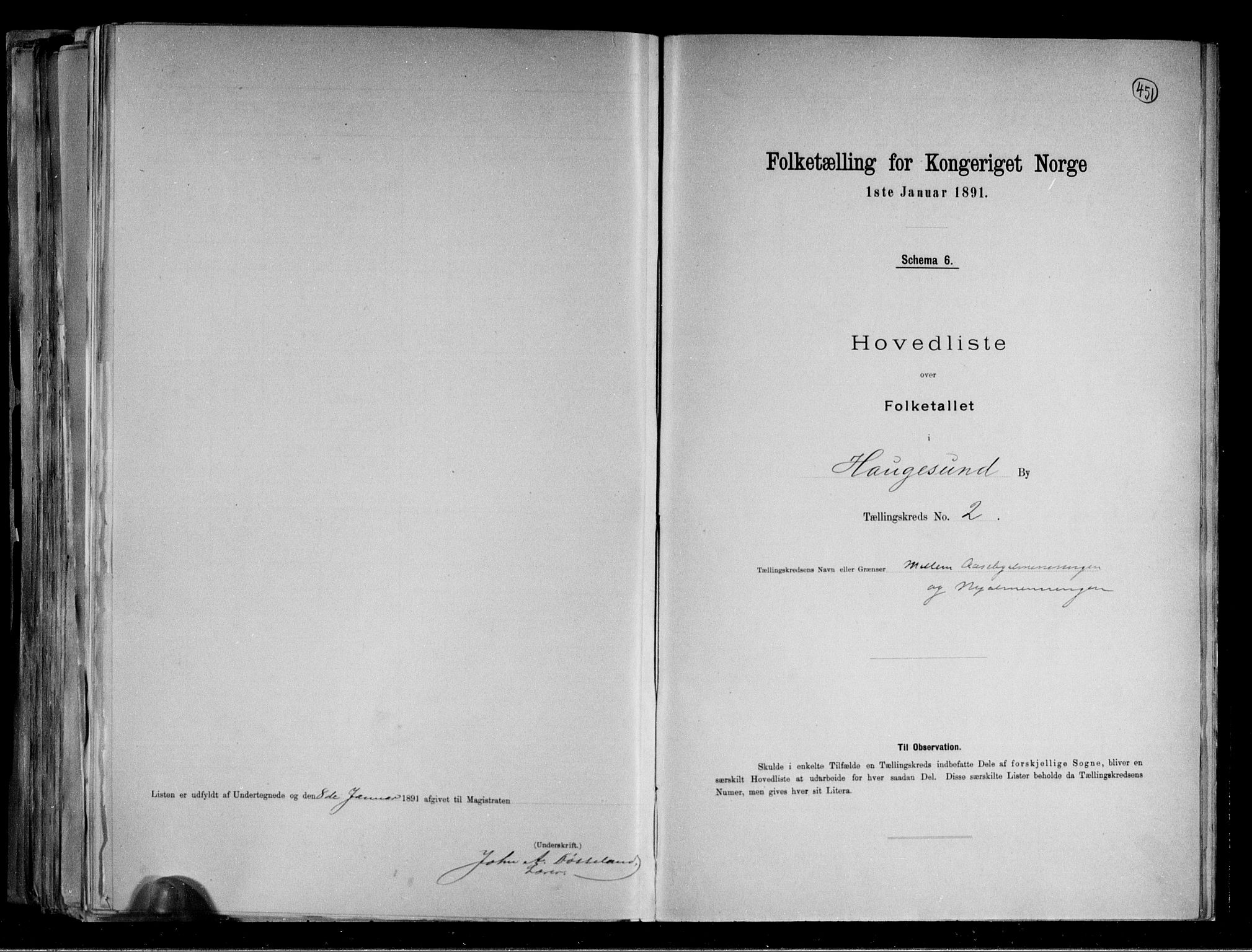 RA, 1891 census for 1106 Haugesund, 1891, p. 7
