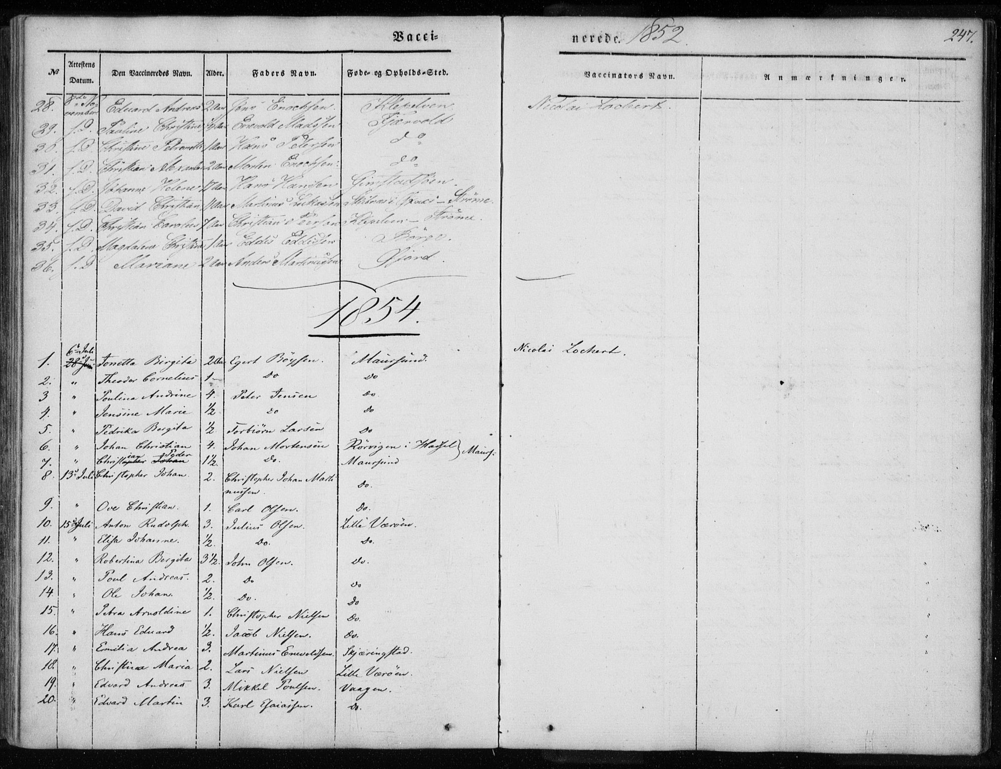 Ministerialprotokoller, klokkerbøker og fødselsregistre - Nordland, AV/SAT-A-1459/891/L1299: Parish register (official) no. 891A04, 1841-1856, p. 247