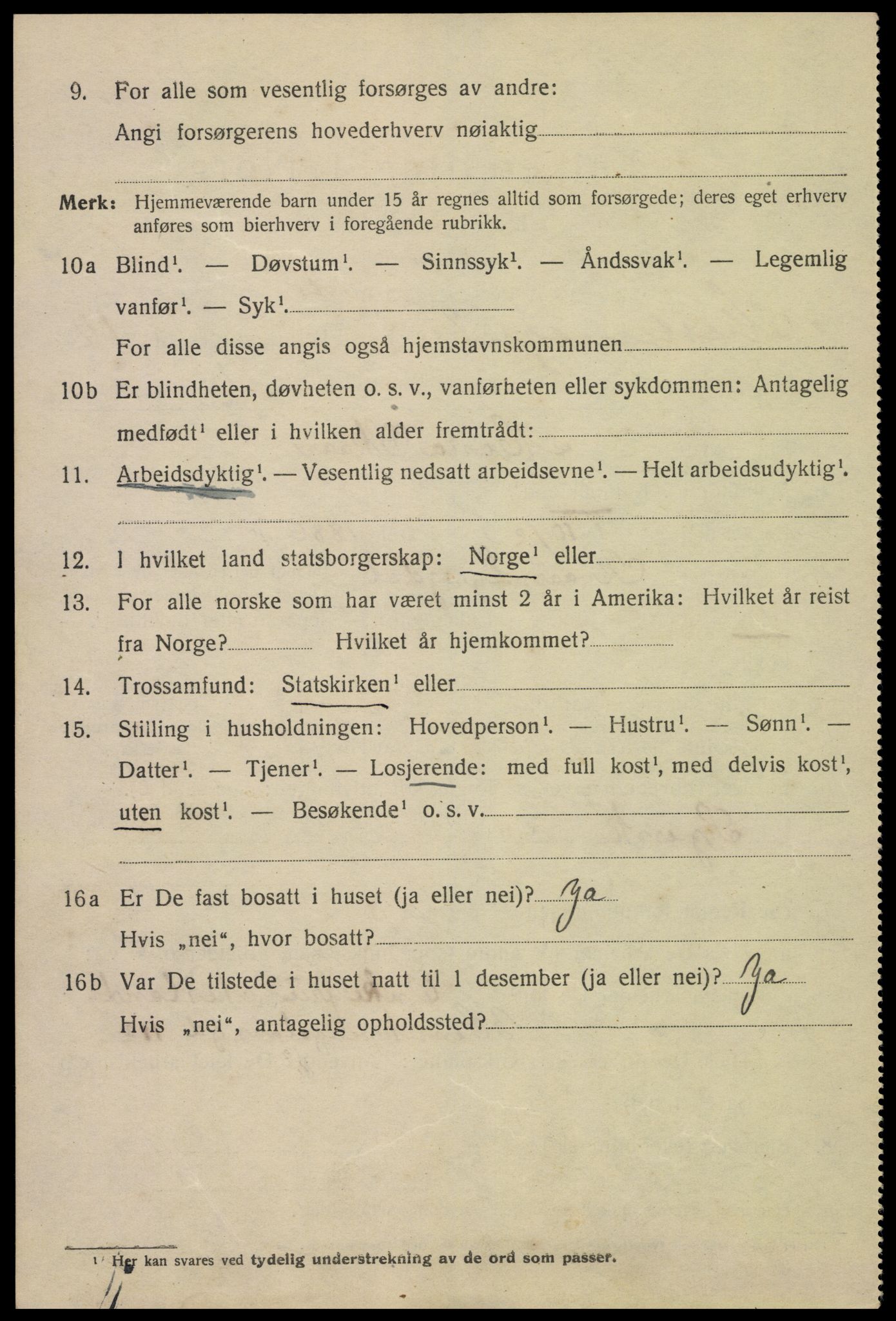 SAK, 1920 census for Kristiansand, 1920, p. 34916