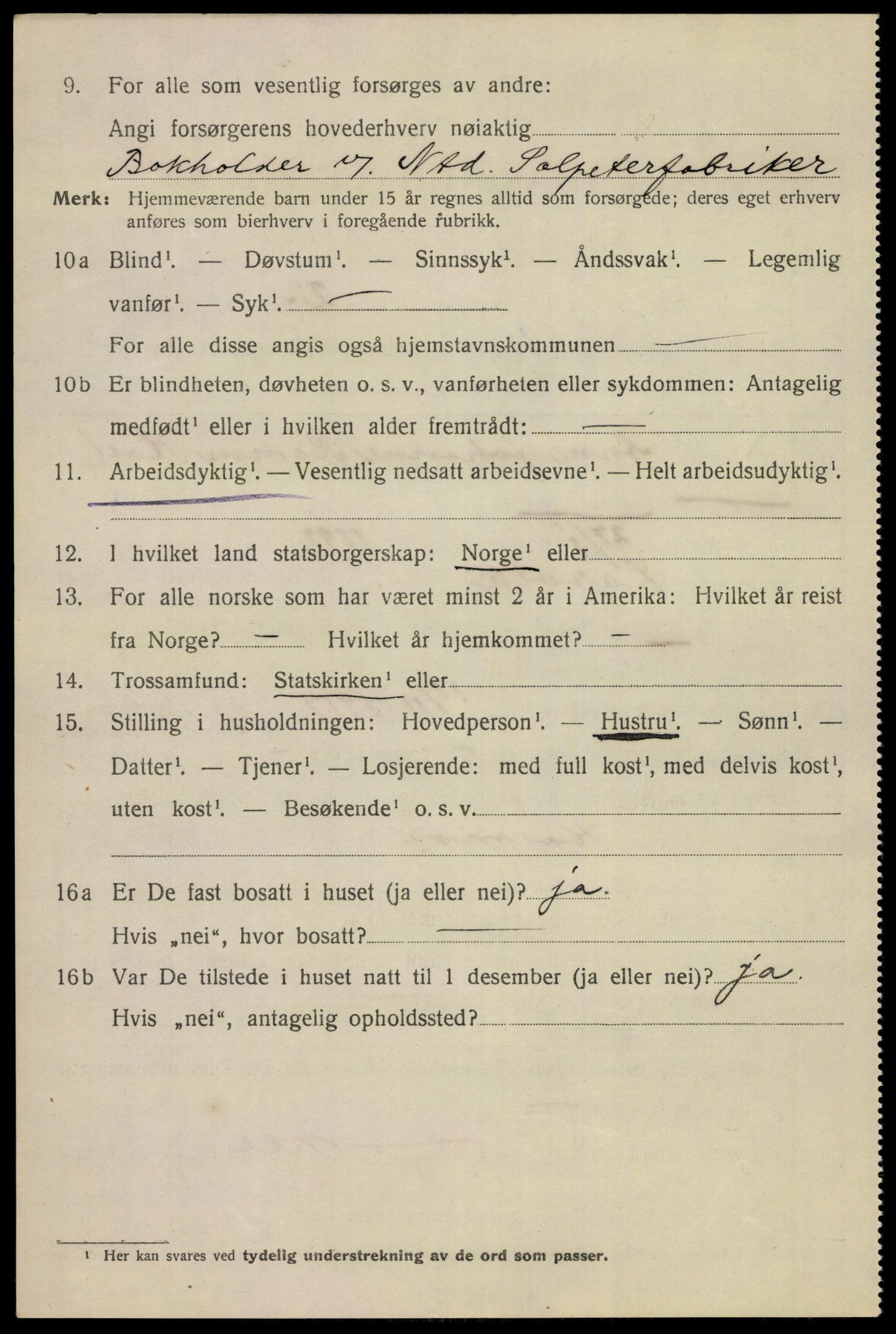 SAKO, 1920 census for Notodden, 1920, p. 6859