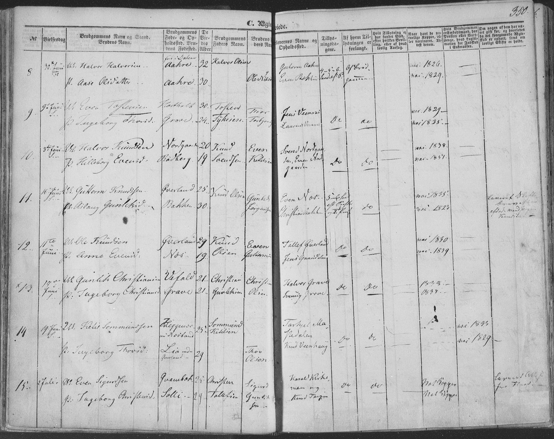 Seljord kirkebøker, SAKO/A-20/F/Fa/L012b: Parish register (official) no. I 12B, 1850-1865, p. 350
