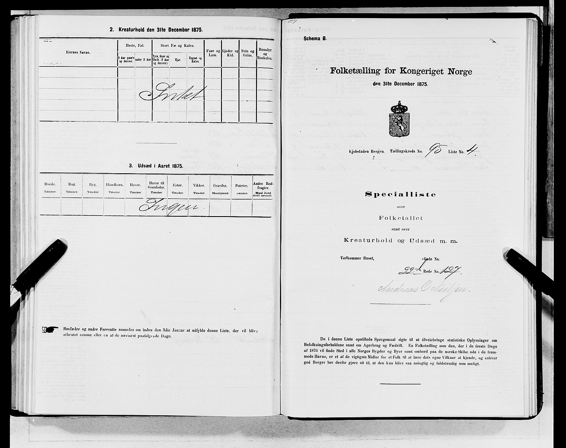 SAB, 1875 census for 1301 Bergen, 1875, p. 5110