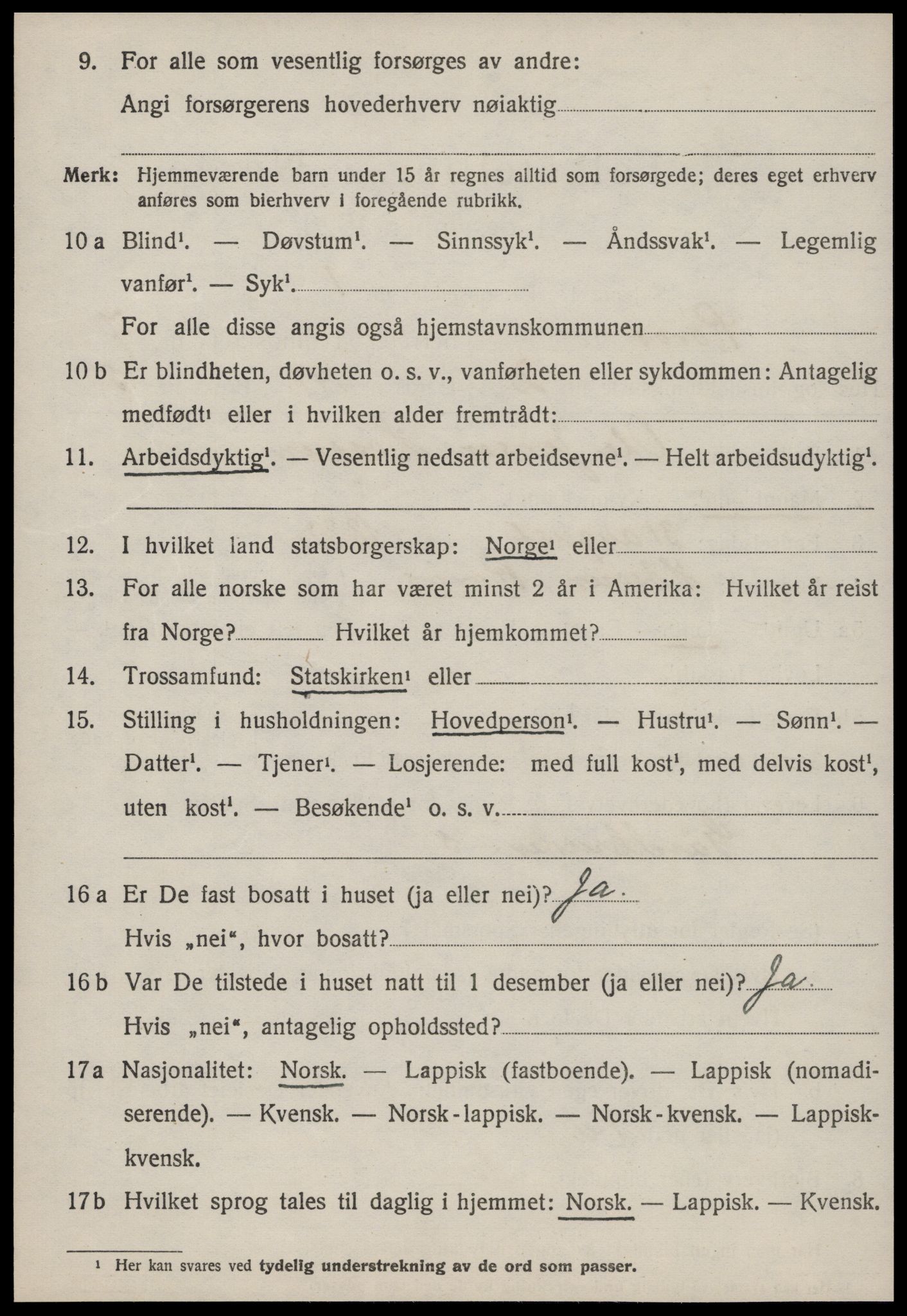 SAT, 1920 census for Røros, 1920, p. 6921