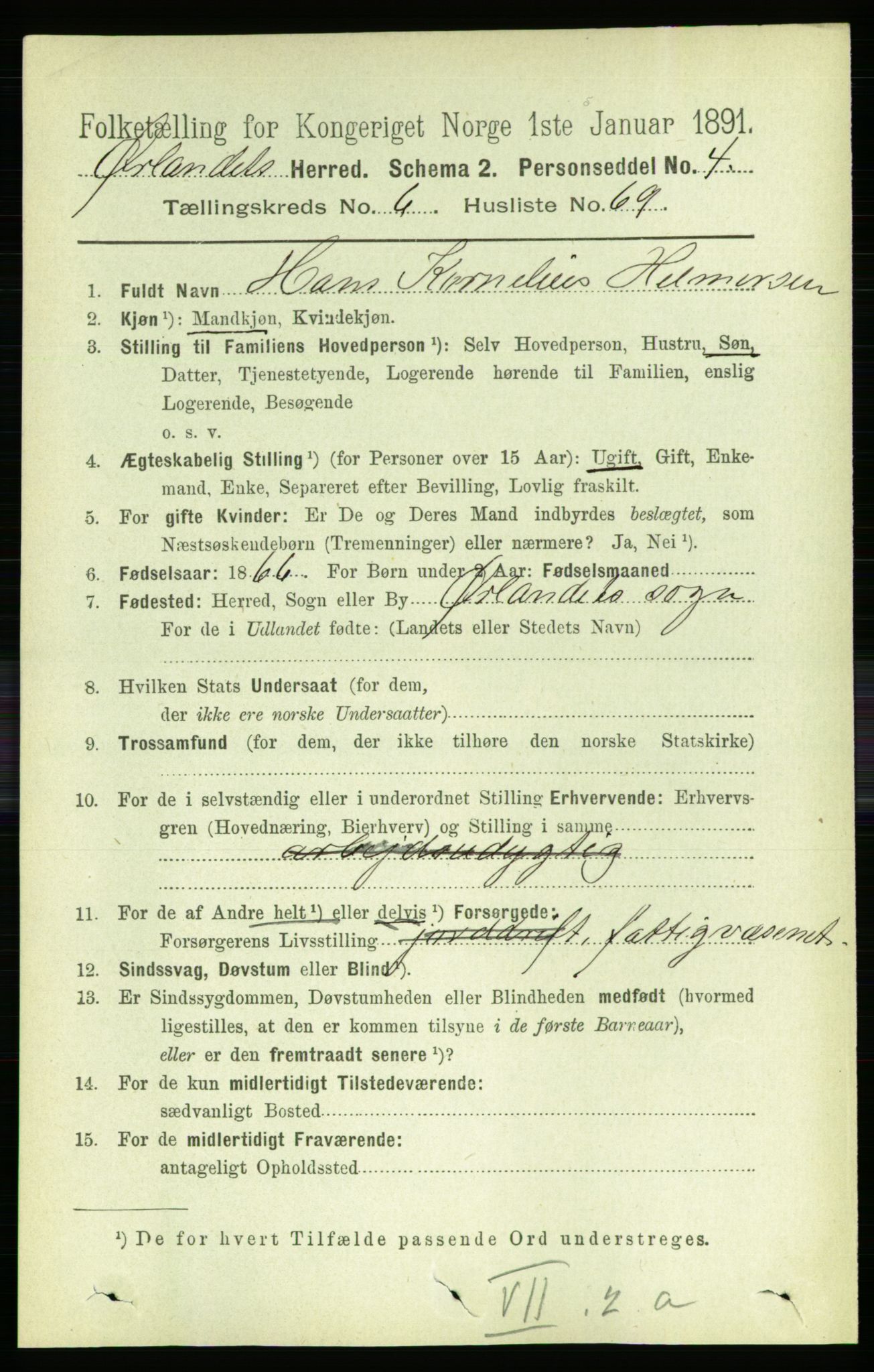 RA, 1891 census for 1621 Ørland, 1891, p. 2262