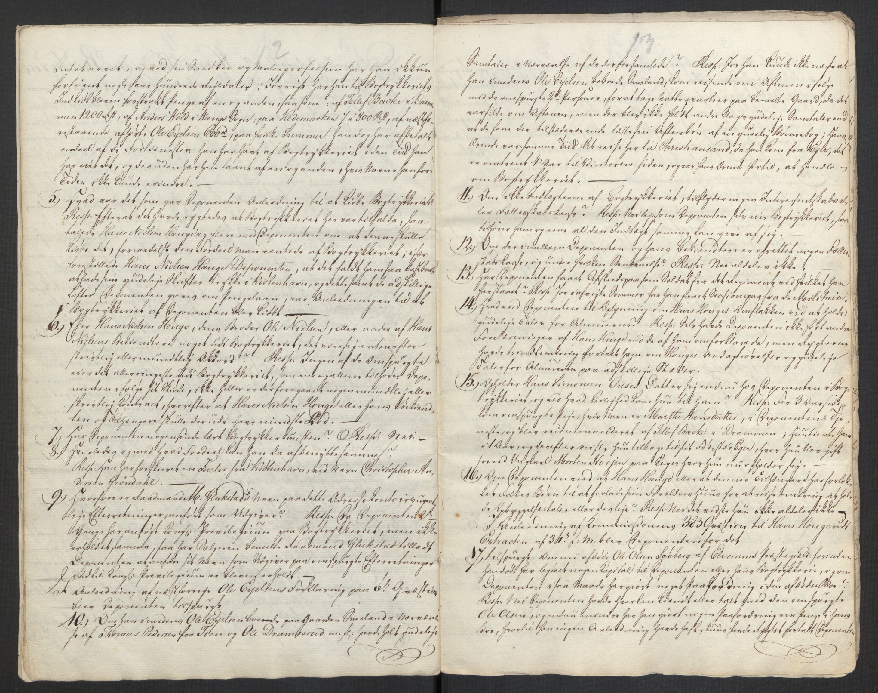 Justisdepartementet, Kommisjon i saken mot Hans Nielsen Hauge 1804, AV/RA-S-1151/D/L0003: Hans Nielsen Hauges sak, 1813, p. 614