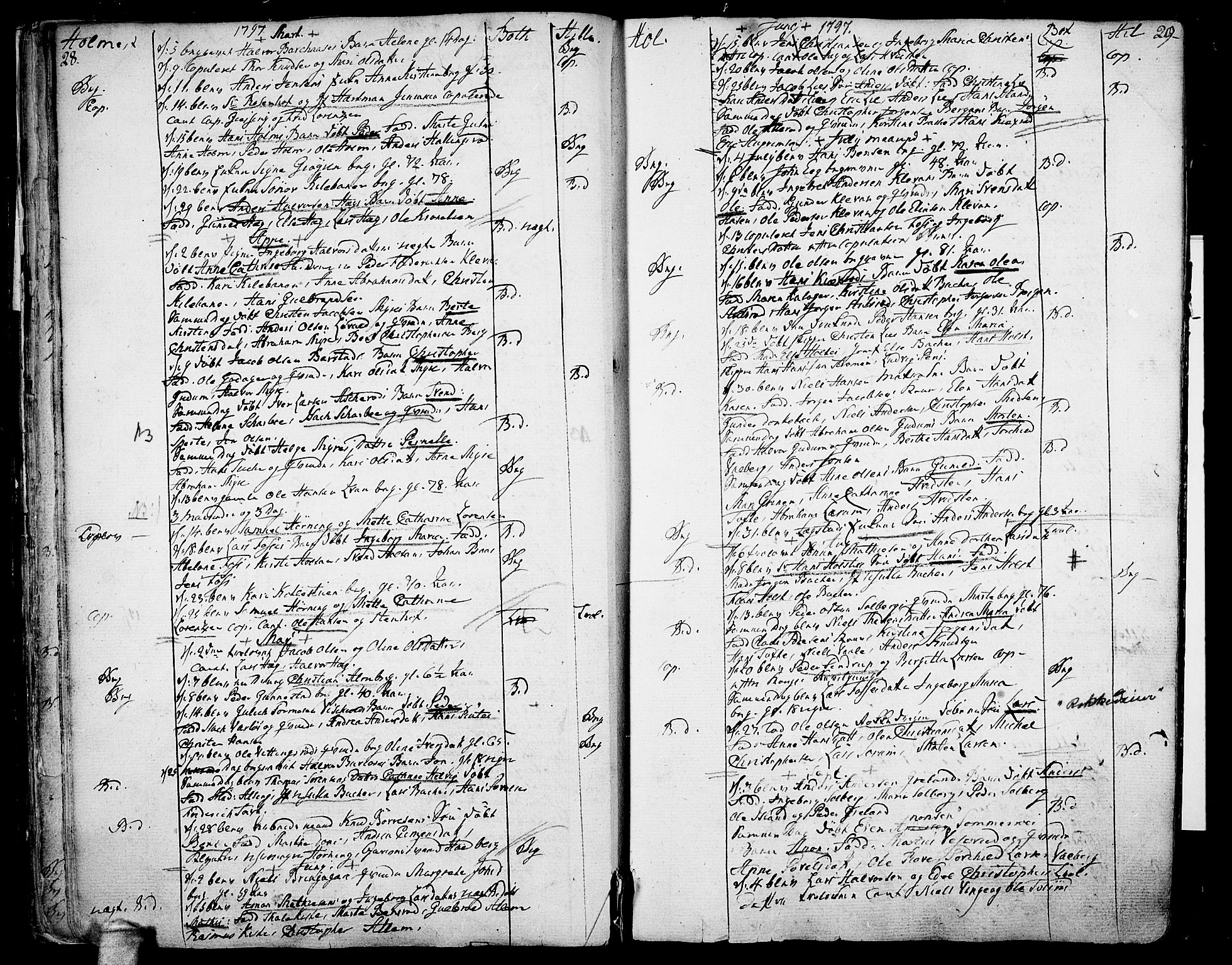 Botne kirkebøker, SAKO/A-340/F/Fa/L0003: Parish register (official) no. I 3 /1, 1792-1844, p. 28-29