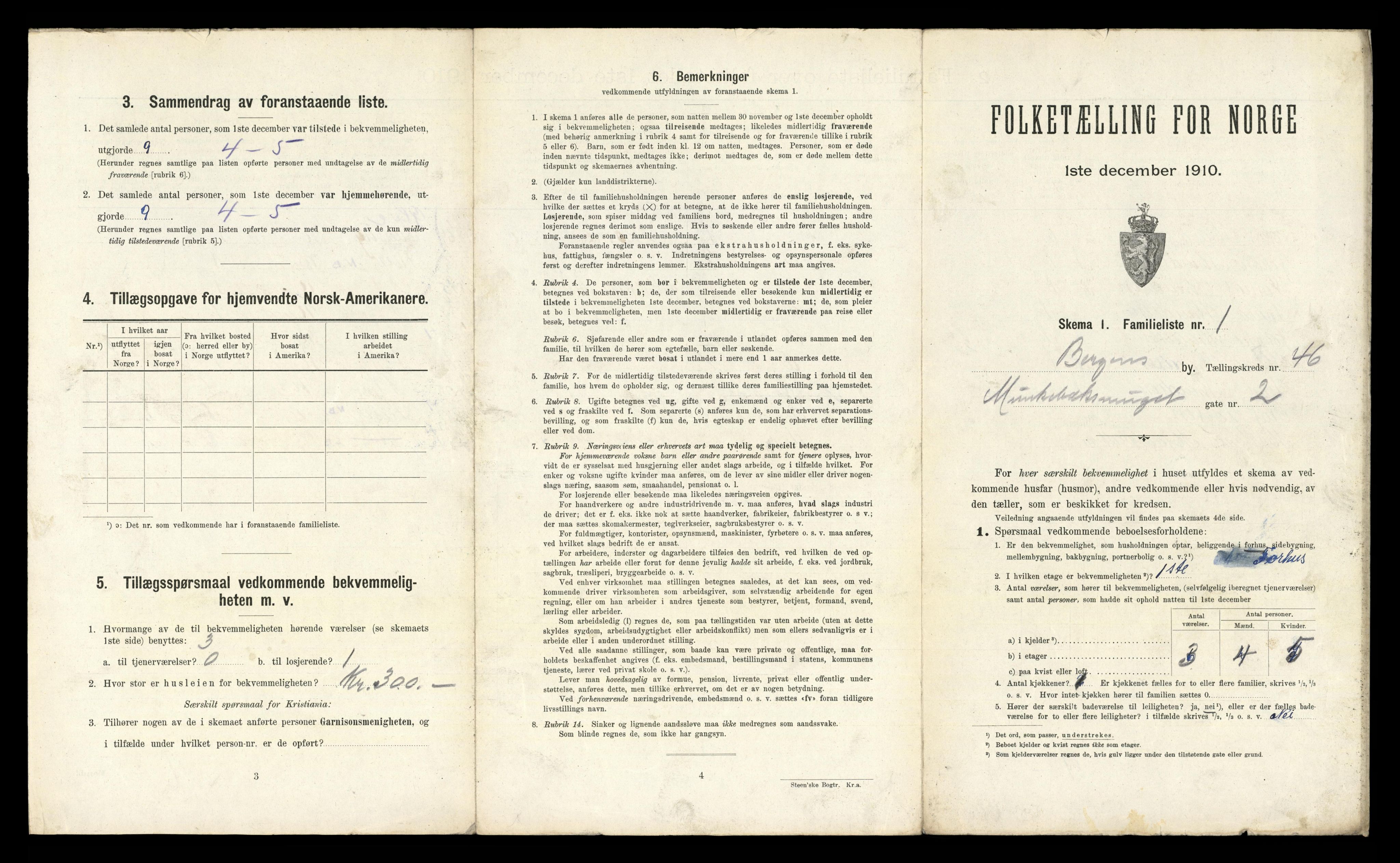 RA, 1910 census for Bergen, 1910, p. 15259