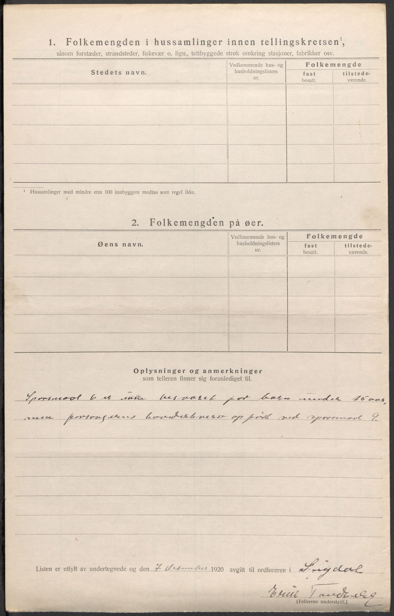 SAKO, 1920 census for Sigdal, 1920, p. 35