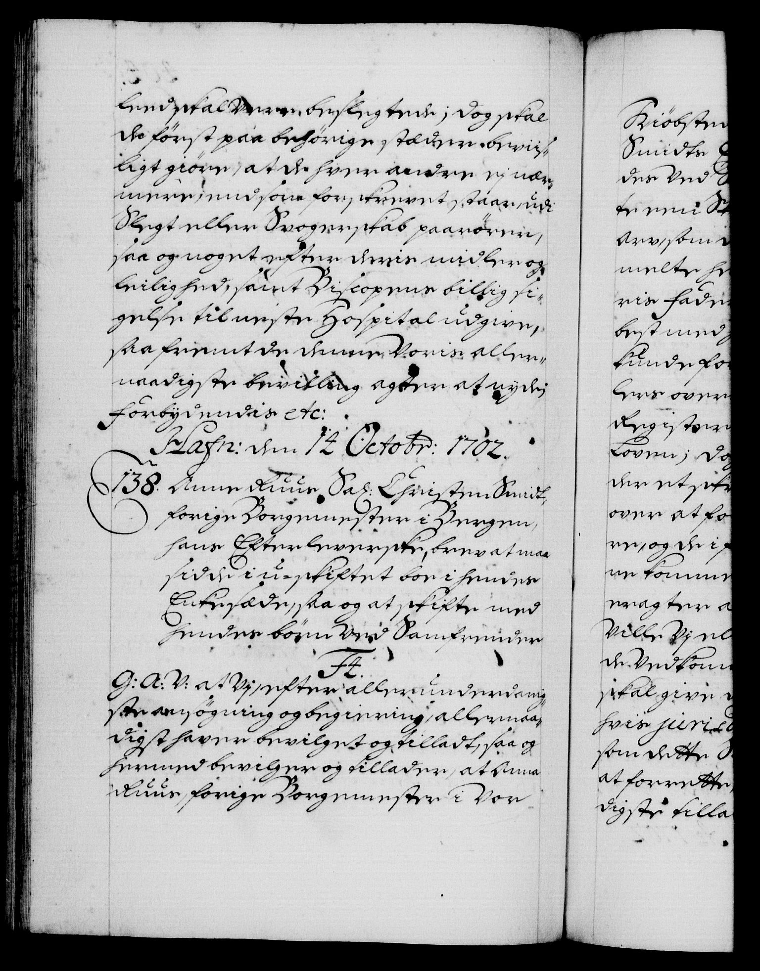 Danske Kanselli 1572-1799, AV/RA-EA-3023/F/Fc/Fca/Fcaa/L0018: Norske registre, 1699-1703, p. 404b