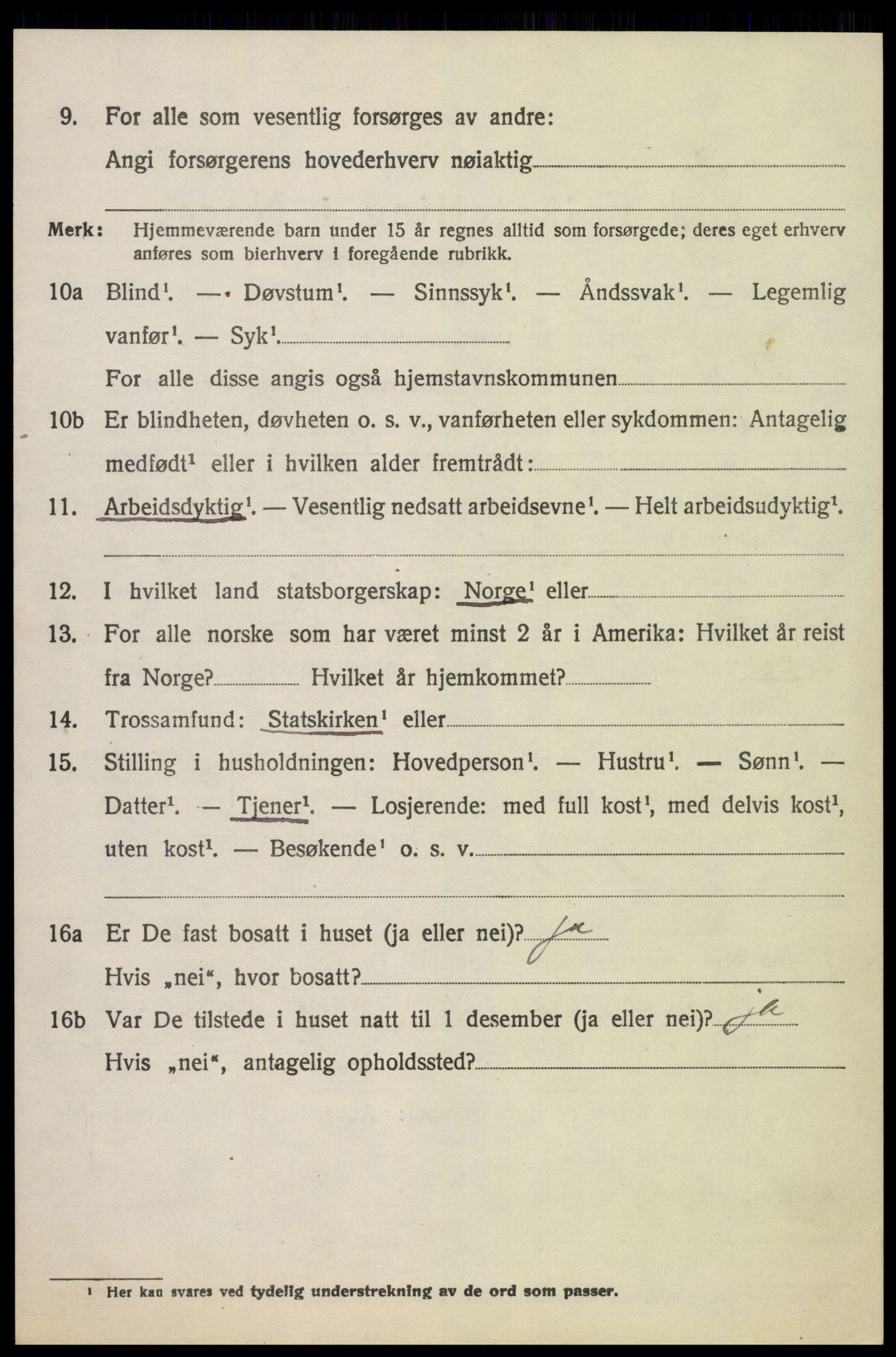 SAH, 1920 census for Østre Gausdal, 1920, p. 1013