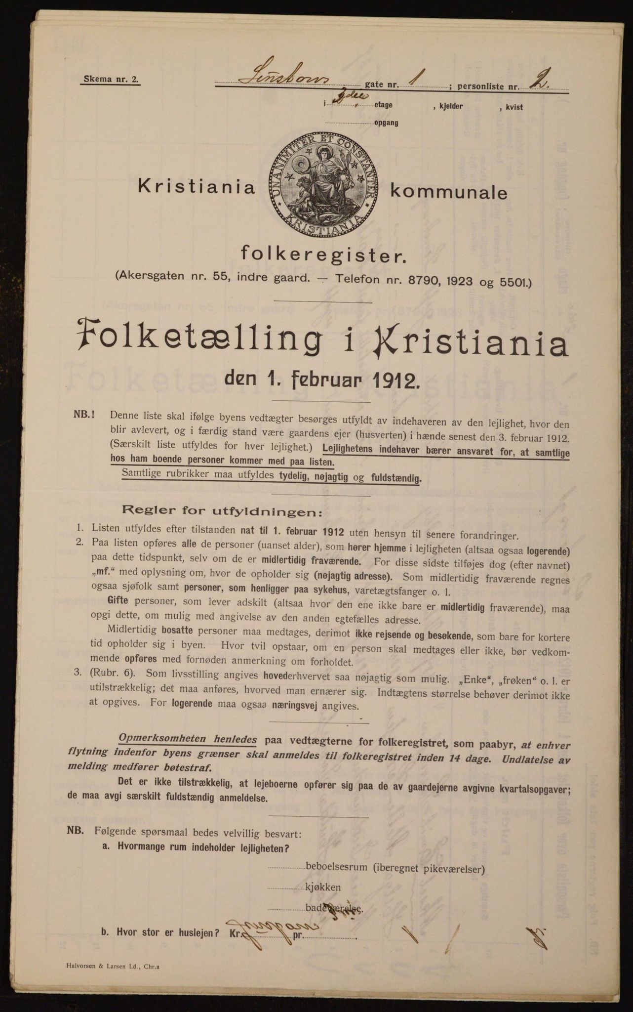 OBA, Municipal Census 1912 for Kristiania, 1912, p. 58048