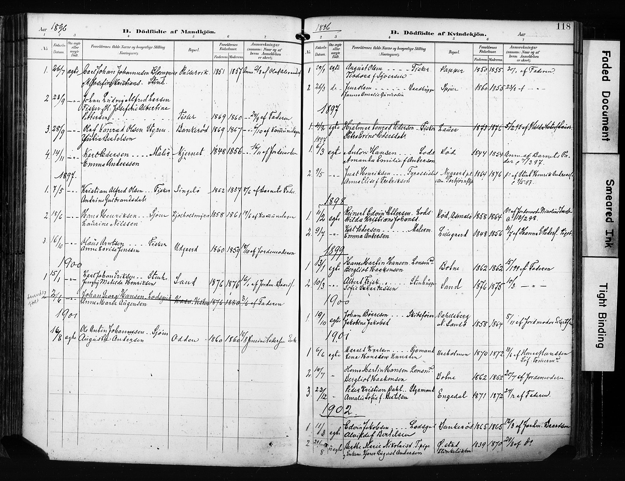 Hvaler prestekontor Kirkebøker, AV/SAO-A-2001/F/Fa/L0009: Parish register (official) no. I 9, 1895-1906, p. 118