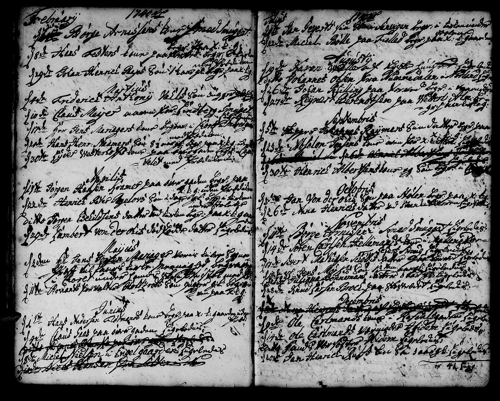 Korskirken sokneprestembete, SAB/A-76101/H/Haa/L0011: Parish register (official) no. A 11, 1731-1785, p. 187