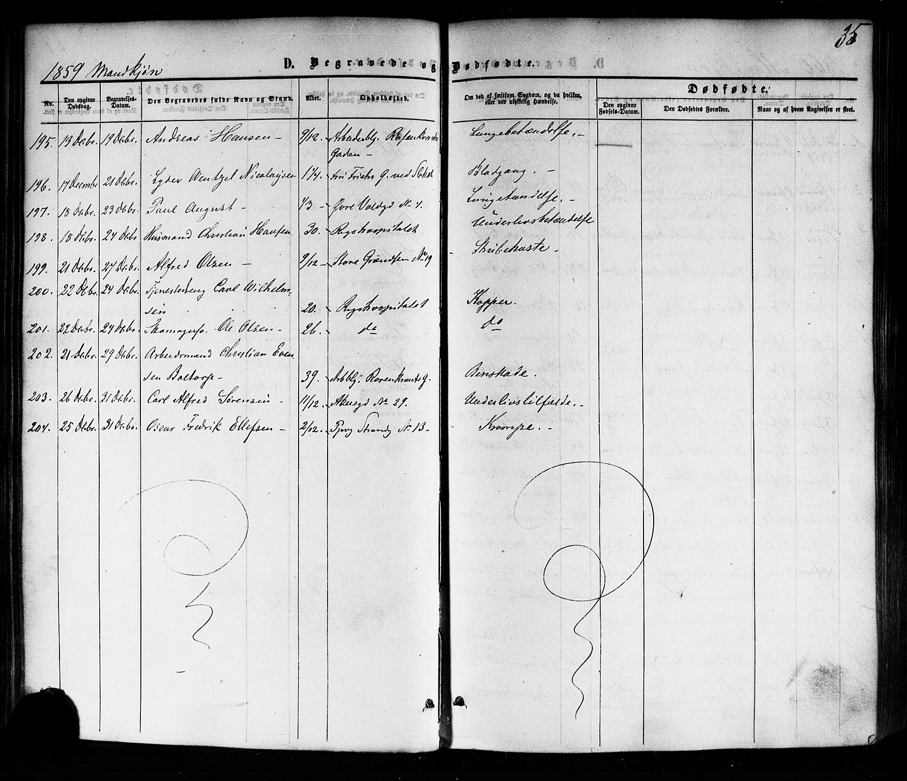 Trefoldighet prestekontor Kirkebøker, AV/SAO-A-10882/F/Fd/L0001: Parish register (official) no. IV 1, 1858-1877, p. 35