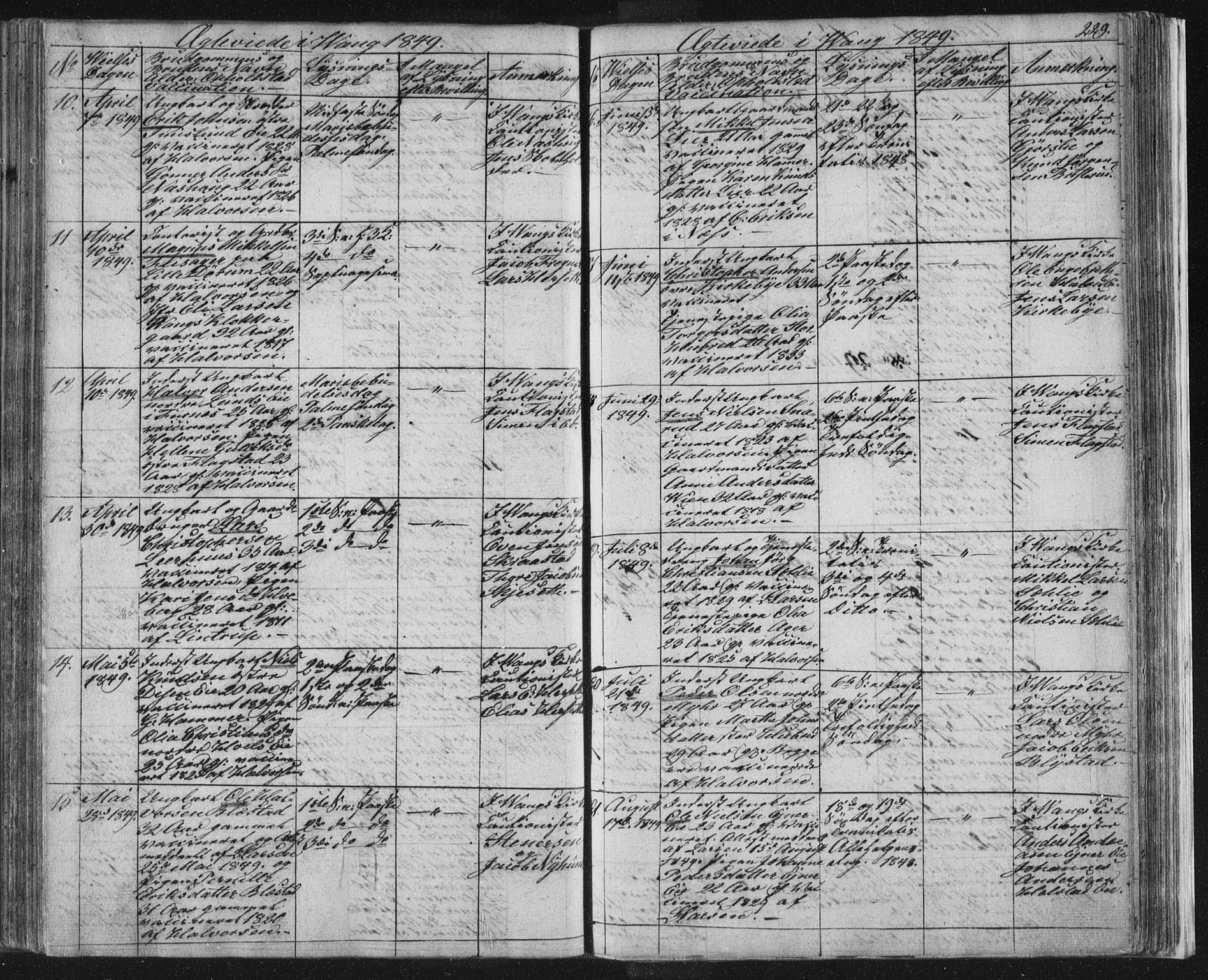 Vang prestekontor, Hedmark, SAH/PREST-008/H/Ha/Hab/L0008: Parish register (copy) no. 8, 1832-1854, p. 229