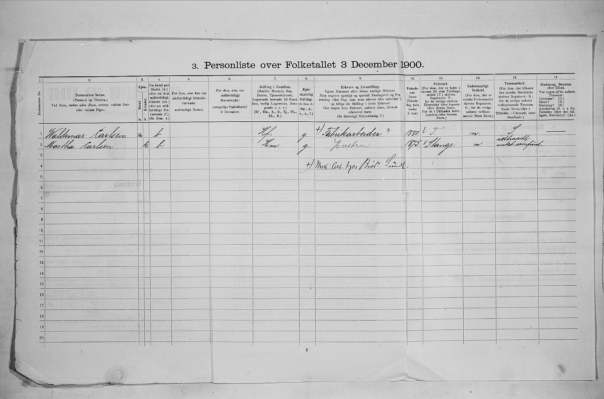 SAO, 1900 census for Kristiania, 1900, p. 42626