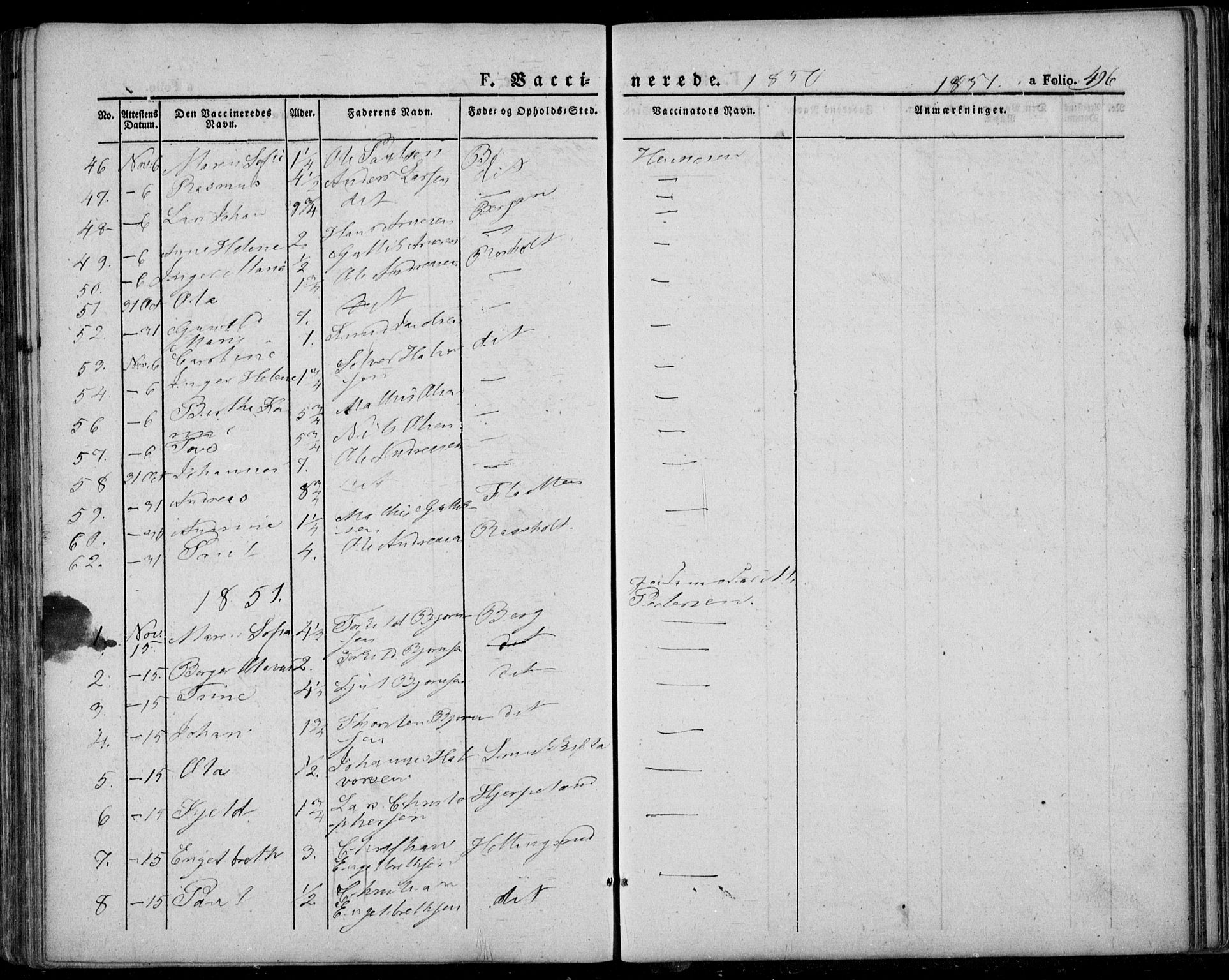 Lardal kirkebøker, AV/SAKO-A-350/F/Fa/L0006: Parish register (official) no. I 6, 1835-1860, p. 496