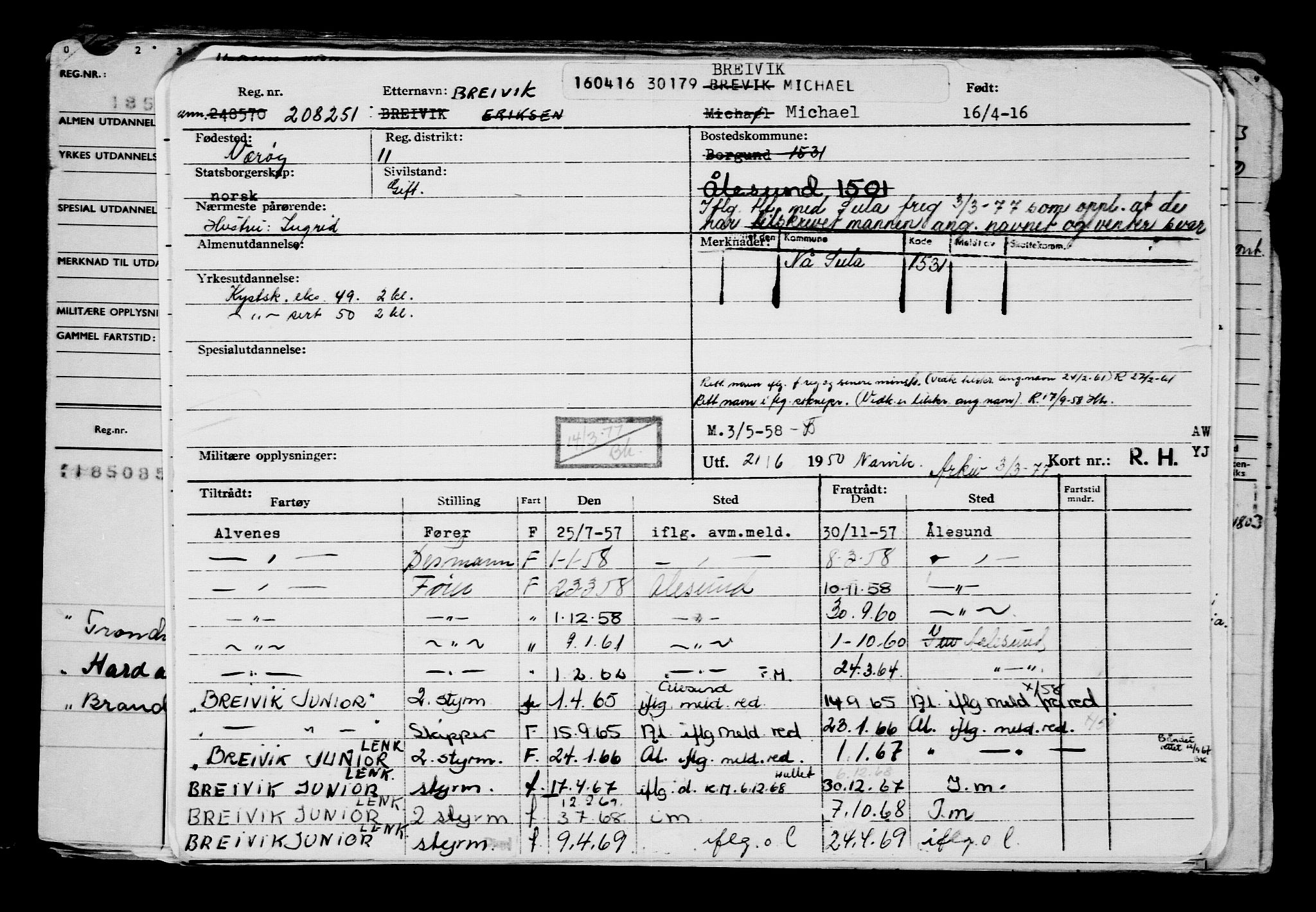 Direktoratet for sjømenn, AV/RA-S-3545/G/Gb/L0138: Hovedkort, 1916, p. 315