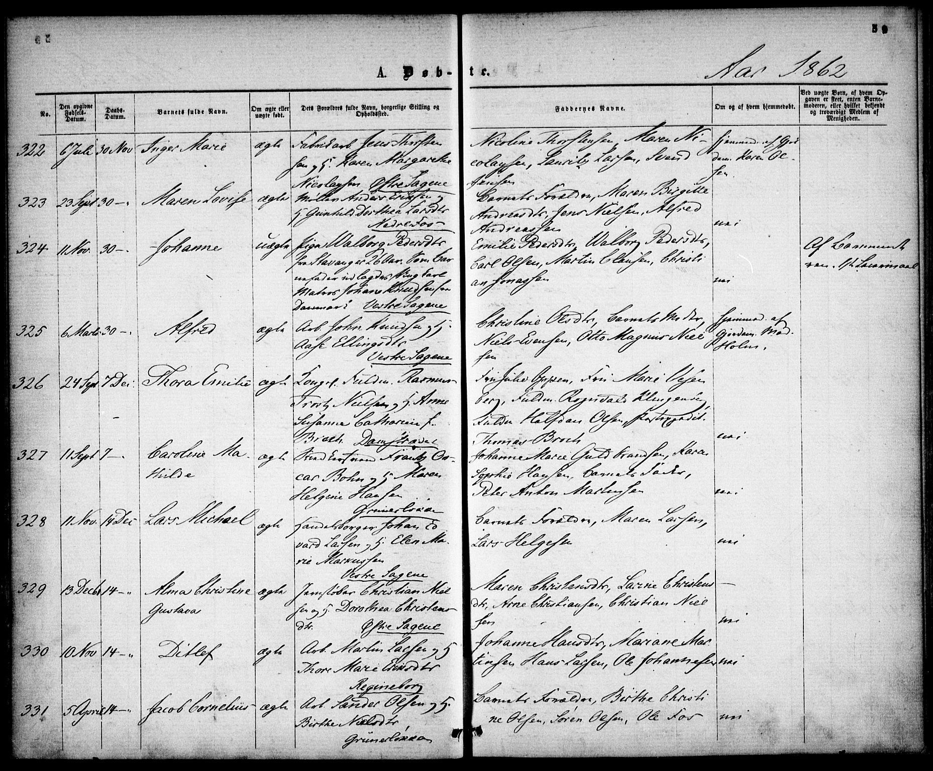 Gamle Aker prestekontor Kirkebøker, AV/SAO-A-10617a/F/L0001: Parish register (official) no. 1, 1861-1865, p. 59