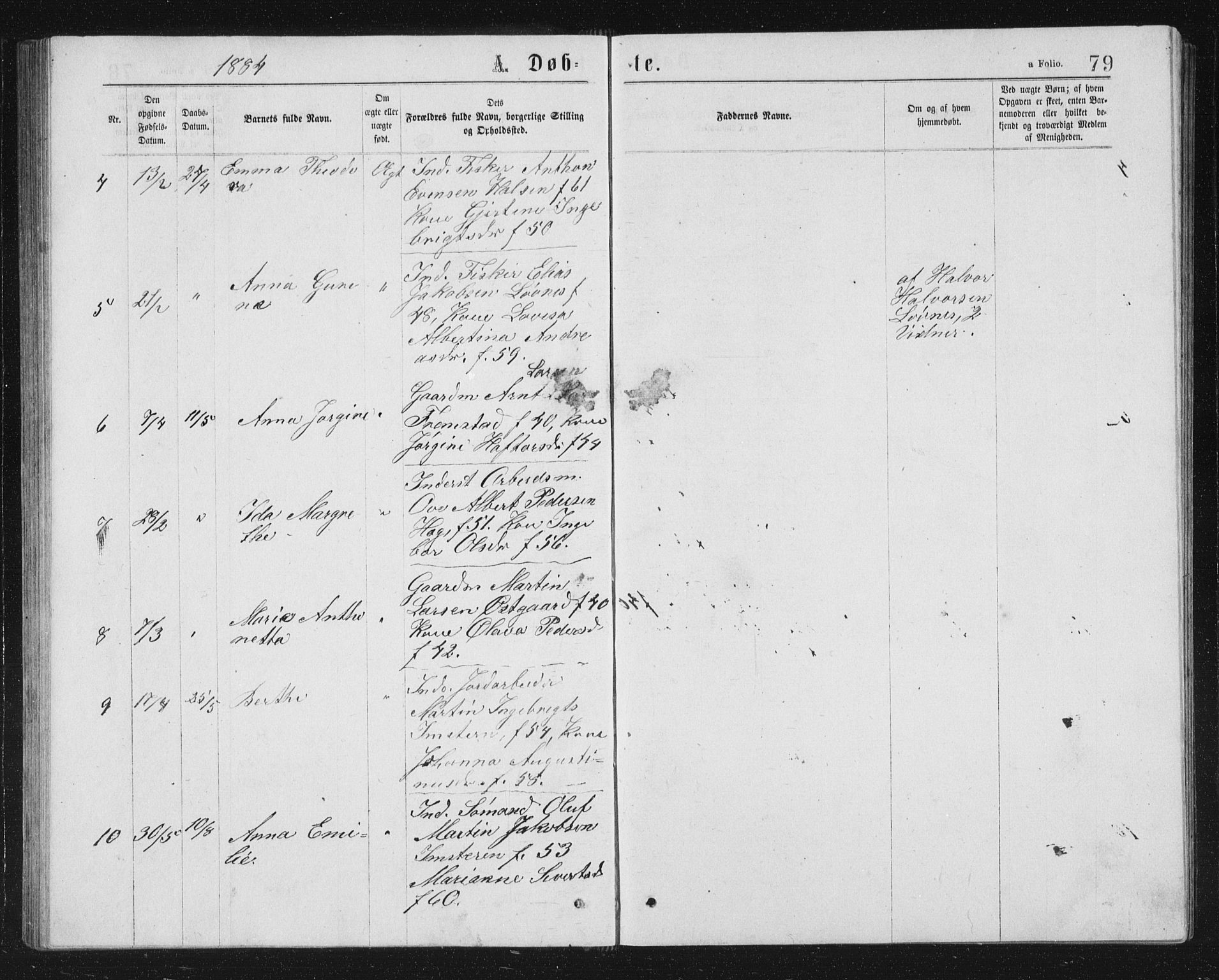 Ministerialprotokoller, klokkerbøker og fødselsregistre - Sør-Trøndelag, SAT/A-1456/662/L0756: Parish register (copy) no. 662C01, 1869-1891, p. 79