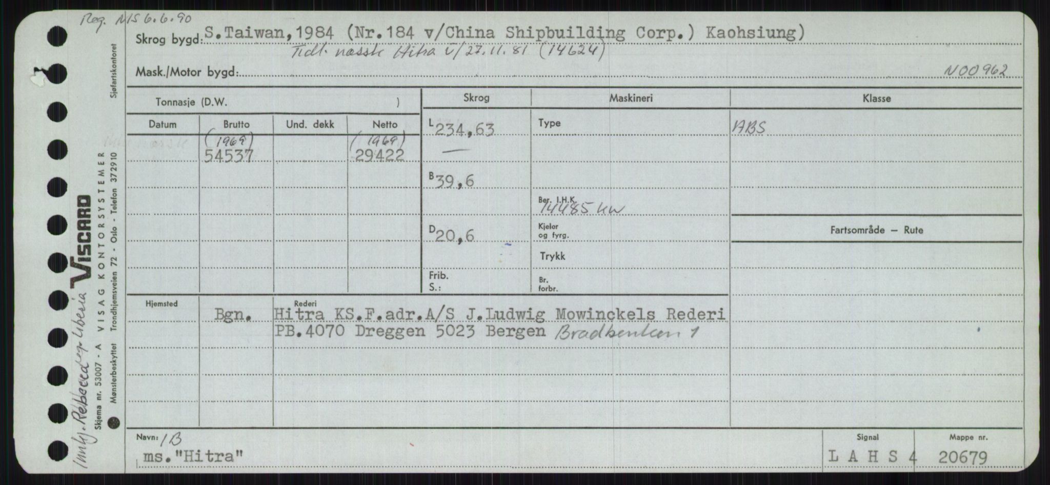 Sjøfartsdirektoratet med forløpere, Skipsmålingen, AV/RA-S-1627/H/Ha/L0003/0001: Fartøy, Hilm-Mar / Fartøy, Hilm-Kol, p. 19