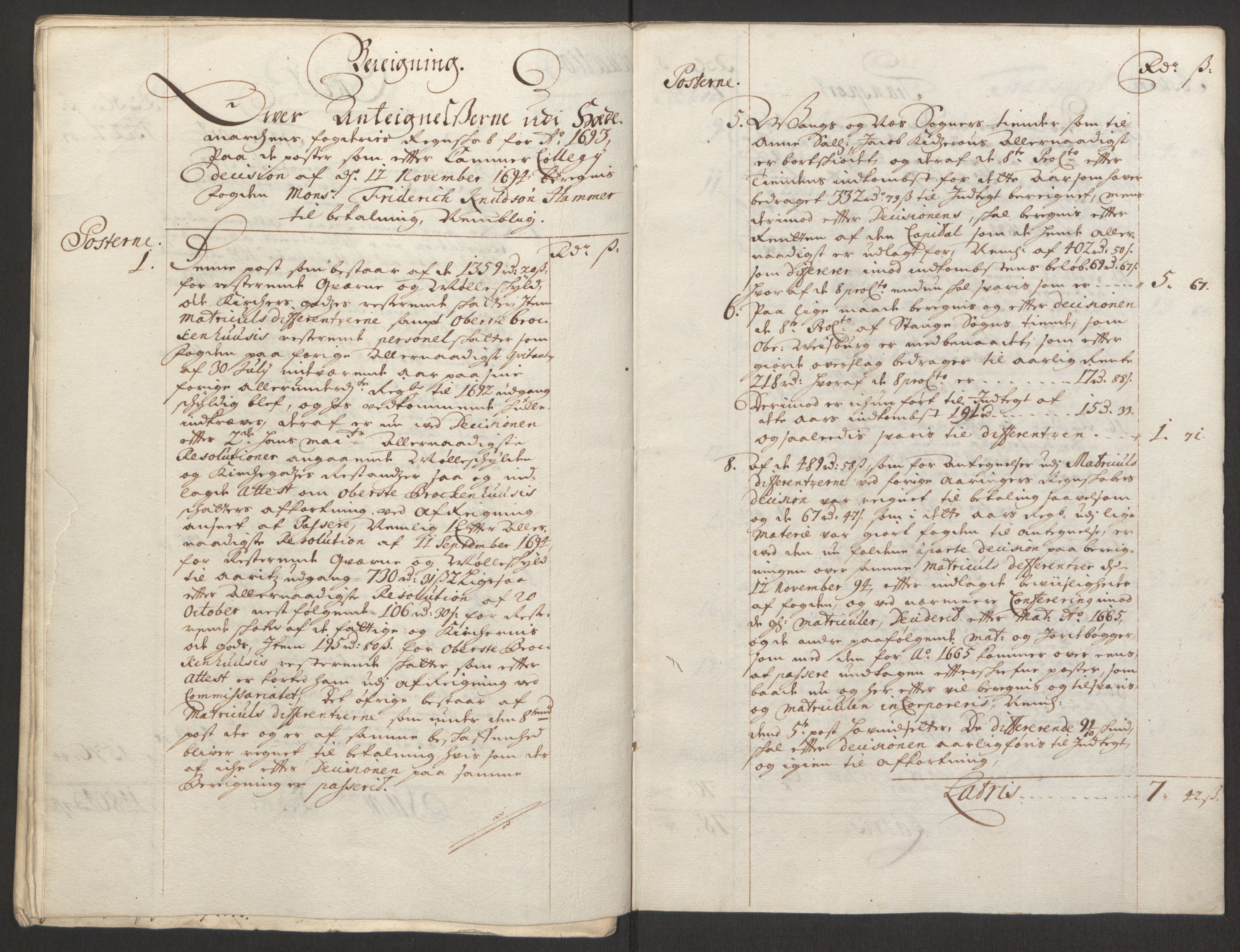 Rentekammeret inntil 1814, Reviderte regnskaper, Fogderegnskap, AV/RA-EA-4092/R16/L1034: Fogderegnskap Hedmark, 1693, p. 252