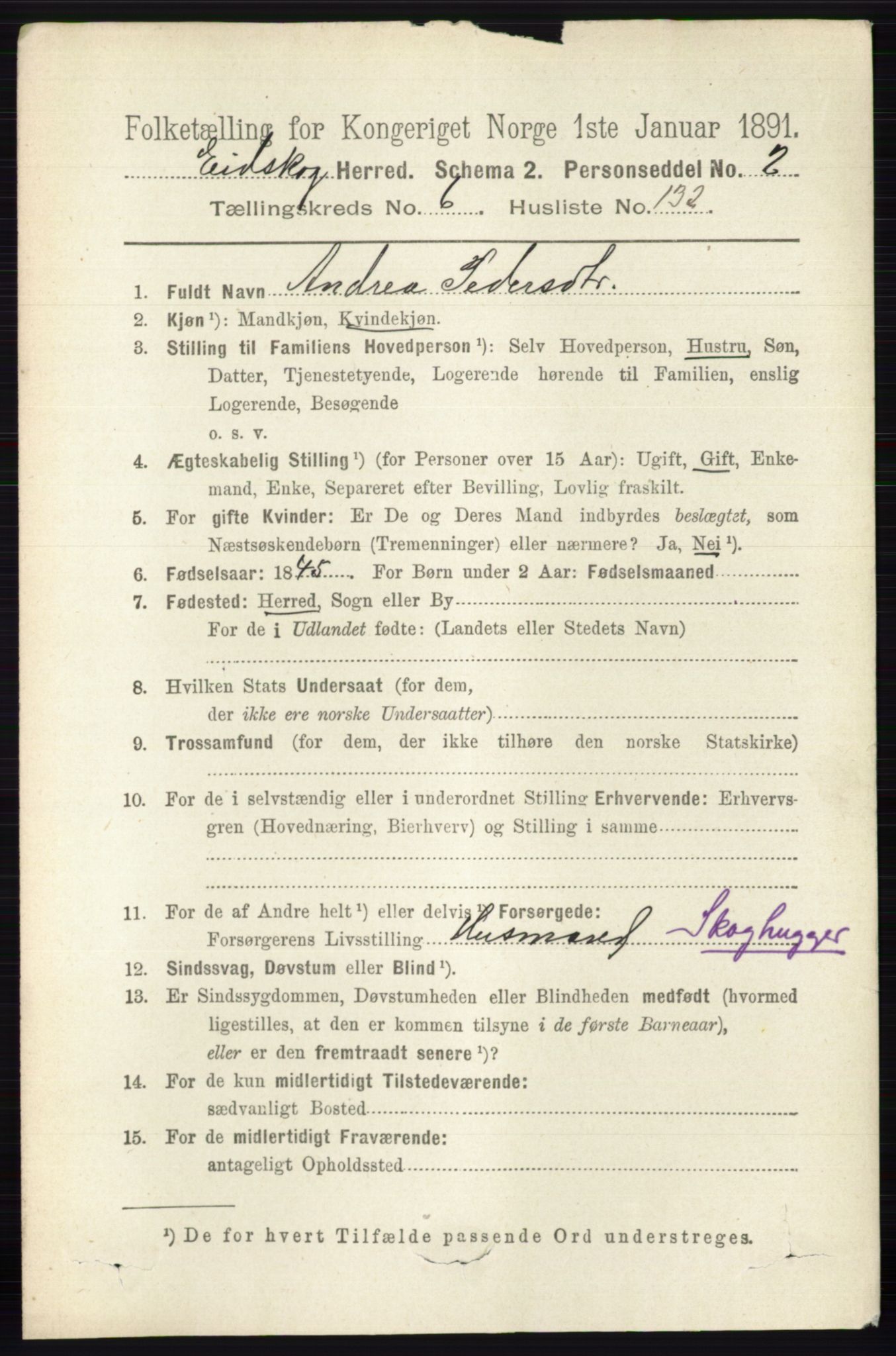 RA, 1891 census for 0420 Eidskog, 1891, p. 3542