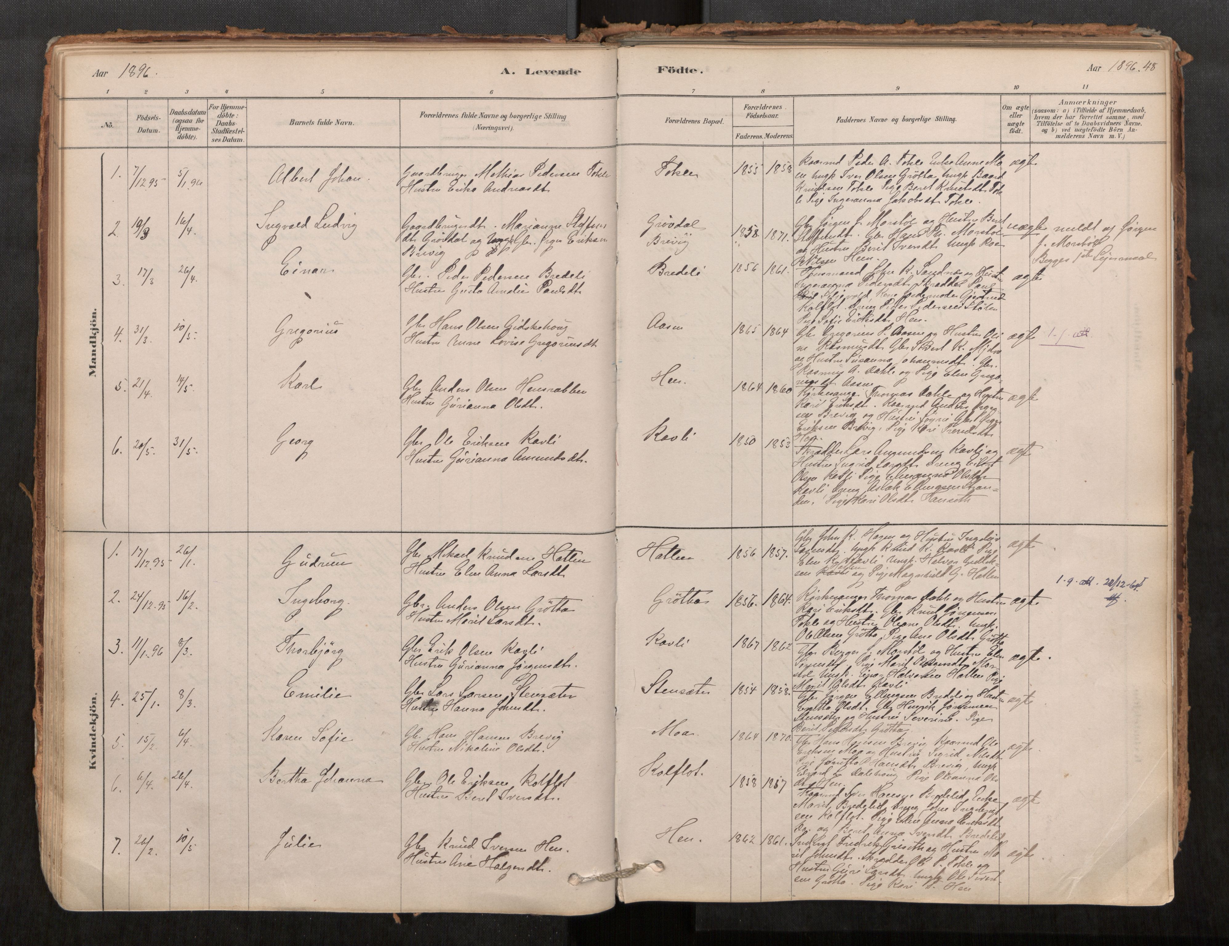 Ministerialprotokoller, klokkerbøker og fødselsregistre - Møre og Romsdal, SAT/A-1454/545/L0594: Parish register (official) no. 545A03, 1878-1920, p. 48