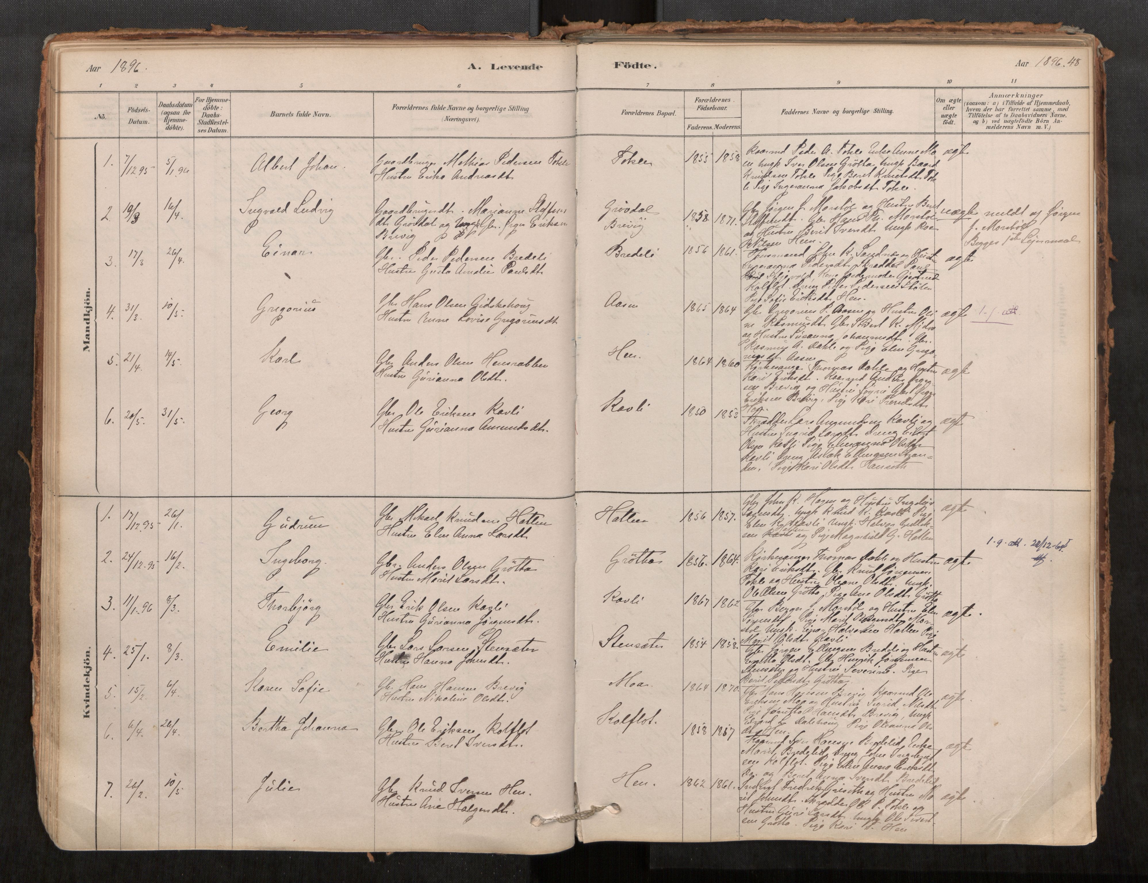 Ministerialprotokoller, klokkerbøker og fødselsregistre - Møre og Romsdal, AV/SAT-A-1454/545/L0594: Parish register (official) no. 545A03, 1878-1920, p. 48