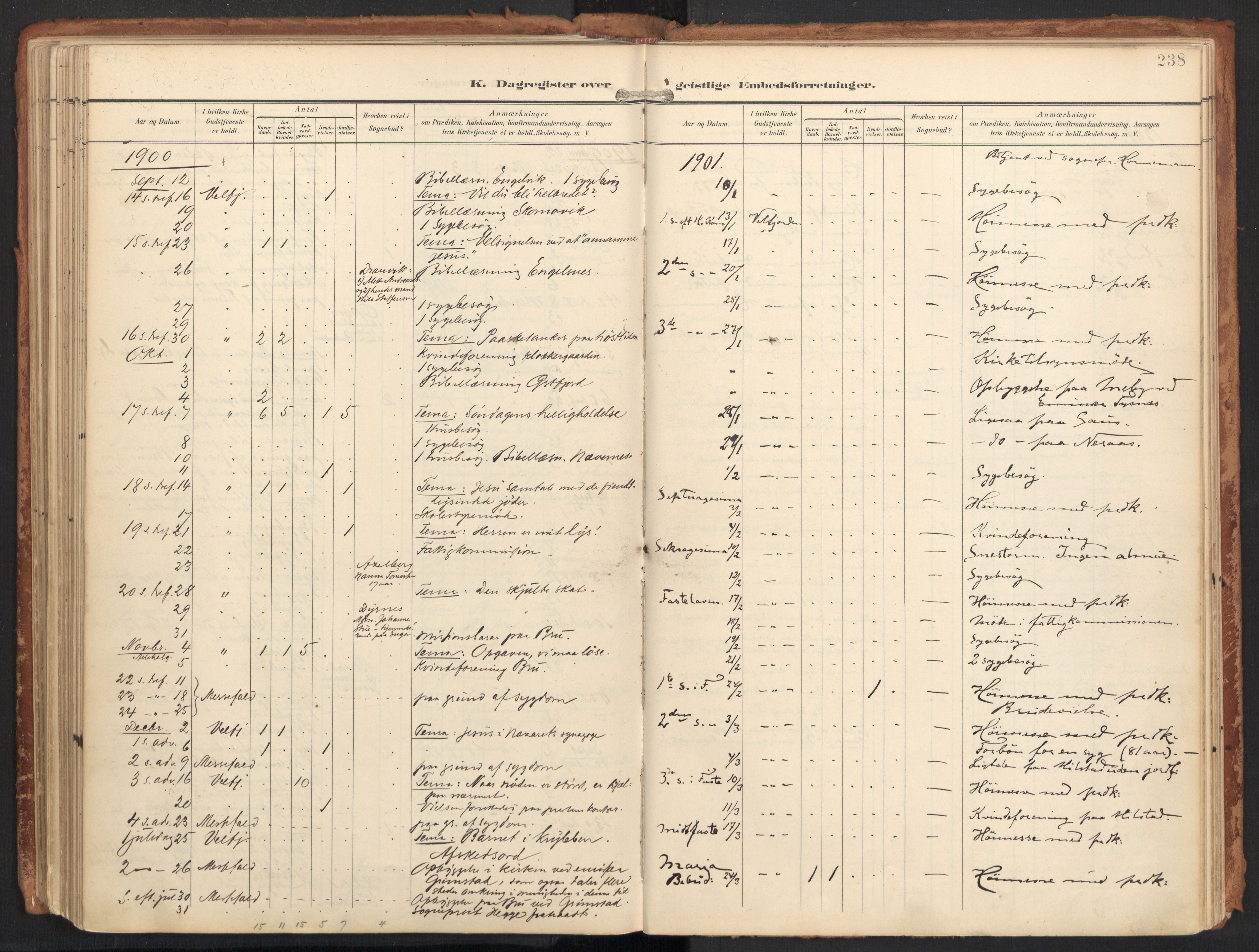 Ministerialprotokoller, klokkerbøker og fødselsregistre - Nordland, SAT/A-1459/814/L0227: Parish register (official) no. 814A08, 1899-1920, p. 238