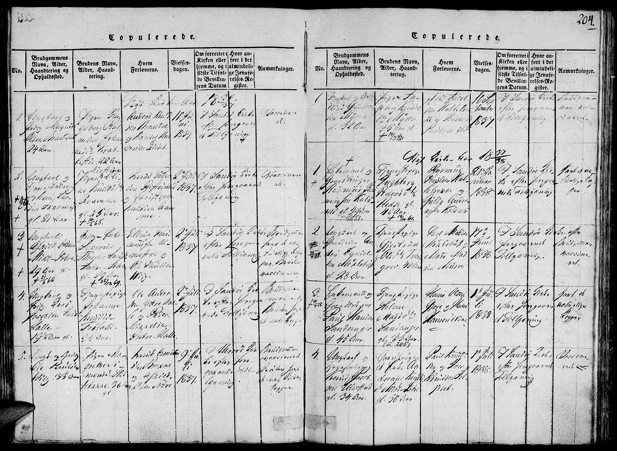 Ministerialprotokoller, klokkerbøker og fødselsregistre - Møre og Romsdal, SAT/A-1454/503/L0033: Parish register (official) no. 503A01, 1816-1841, p. 204