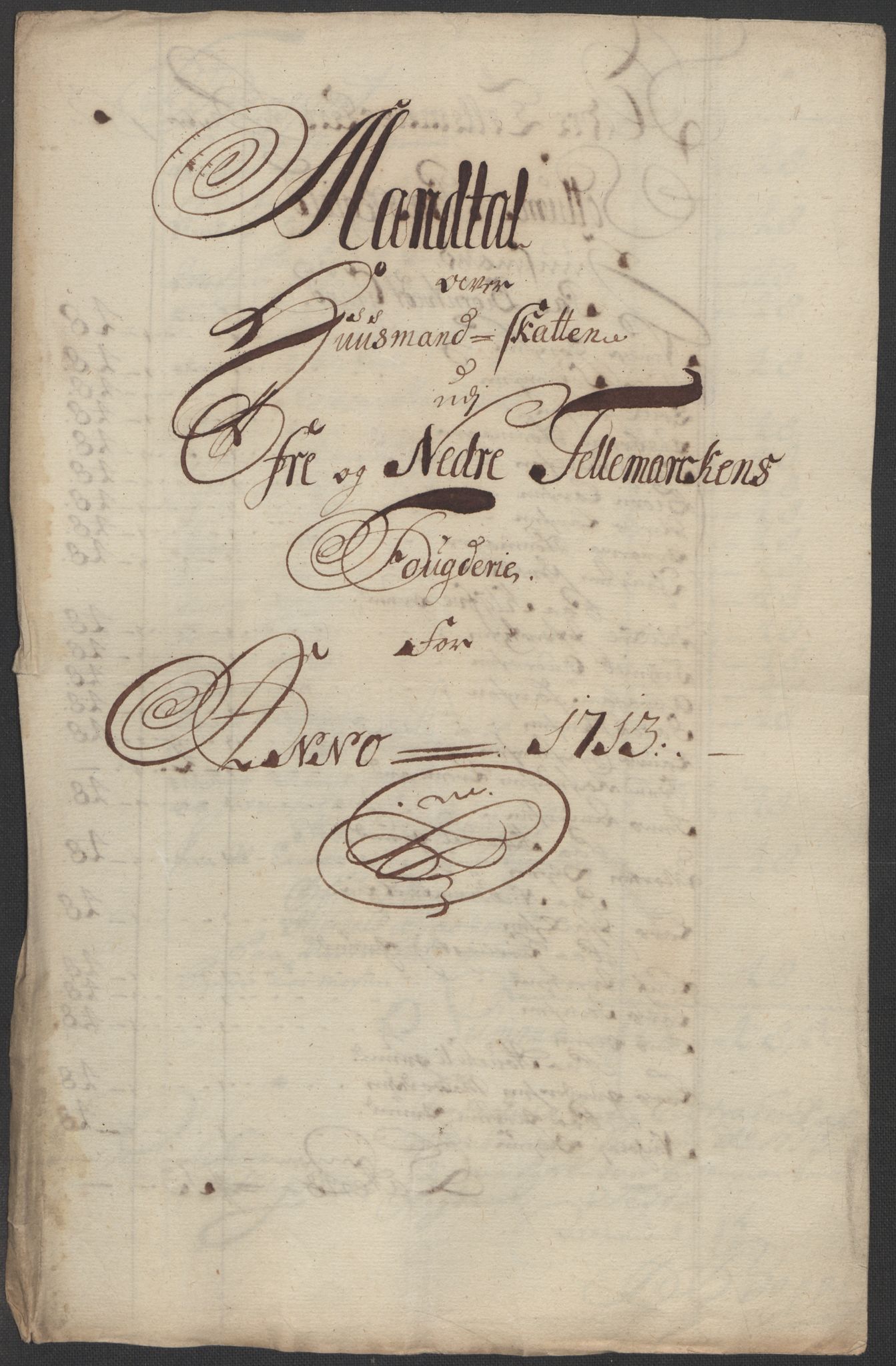 Rentekammeret inntil 1814, Reviderte regnskaper, Fogderegnskap, RA/EA-4092/R36/L2124: Fogderegnskap Øvre og Nedre Telemark og Bamble, 1713, p. 133